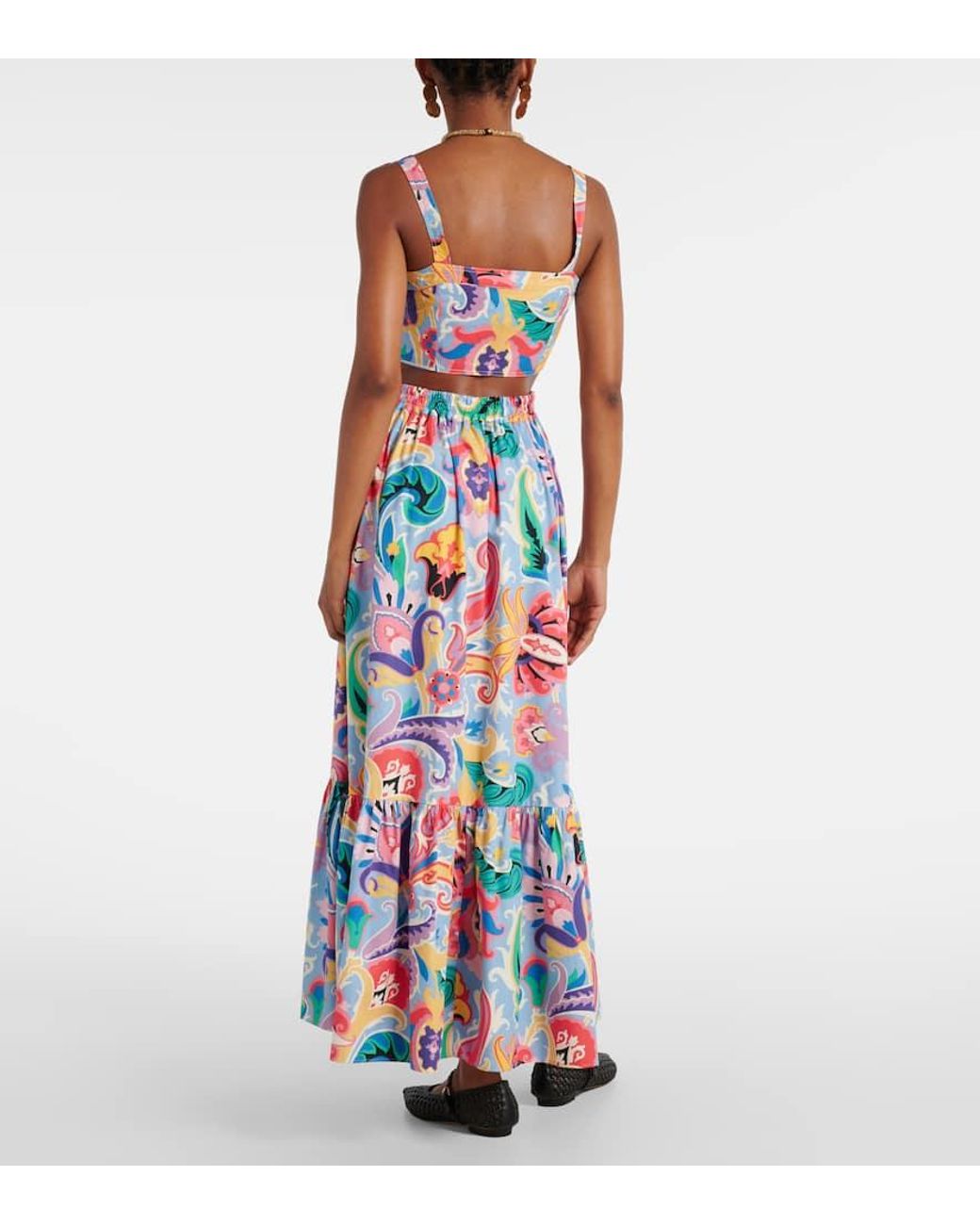 Etro White Paisley Skirt