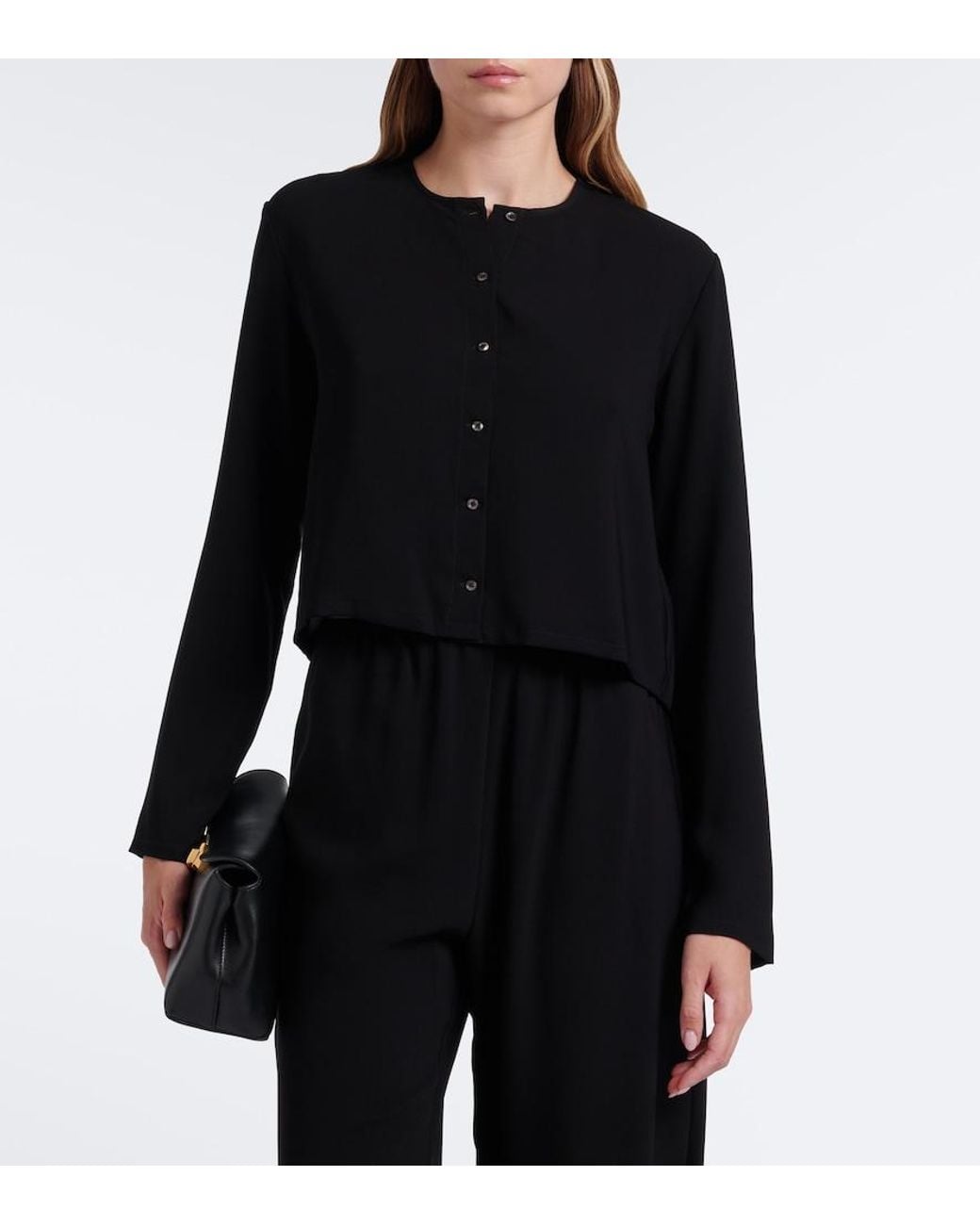 Leset Black Ari Cropped Cardigan