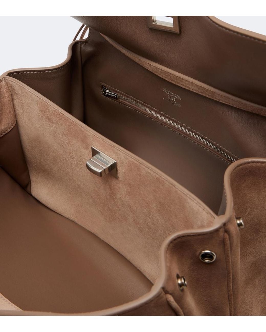 Balenciaga Brown Rodeo Small Suede Top-Handle Bag