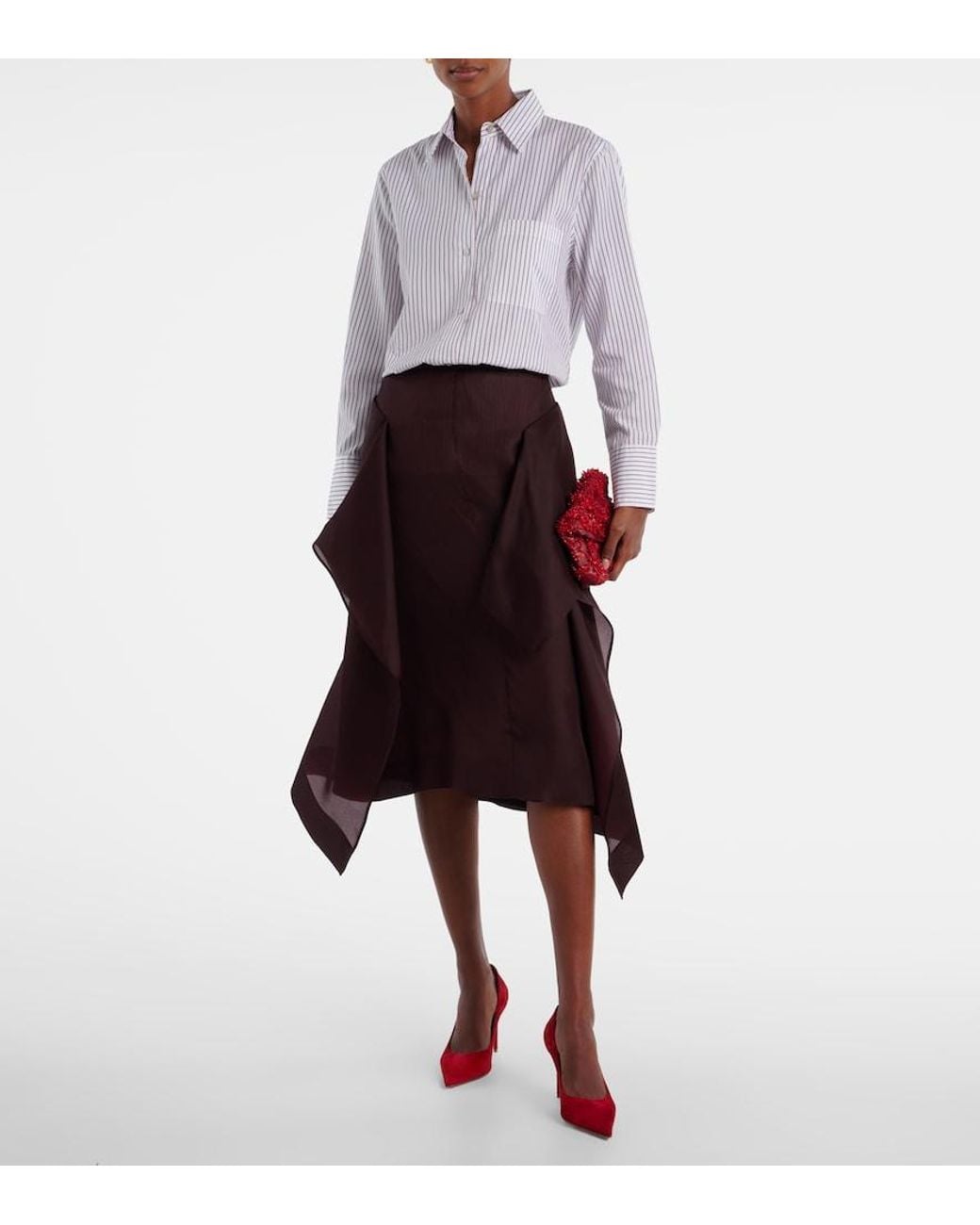 Christian Louboutin Red Kate Max 85 Suede Pumps