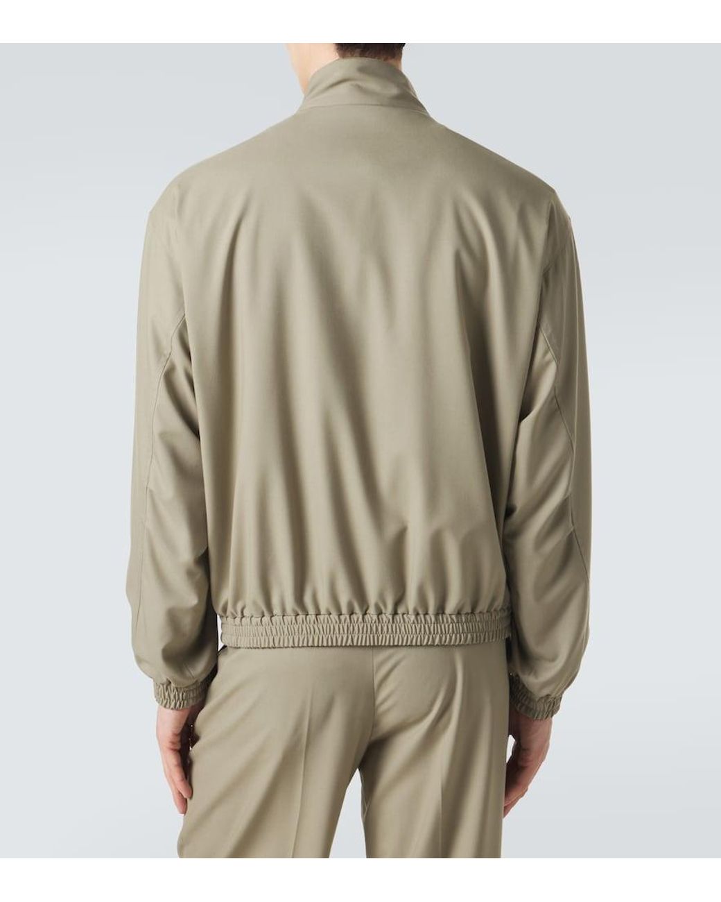 Auralee Green Wool Blouson Jacket for men