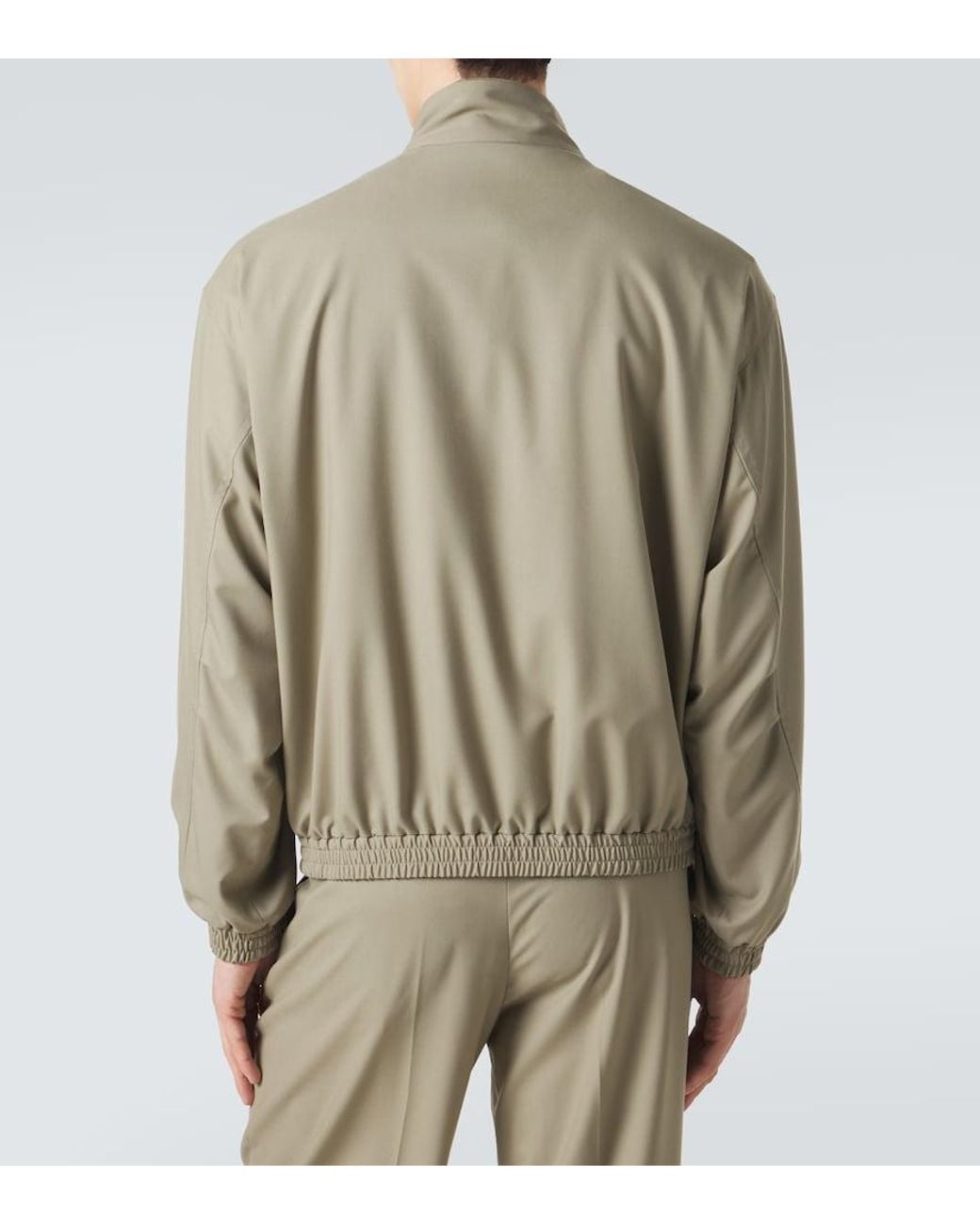 Auralee Green Wool Blouson Jacket for men