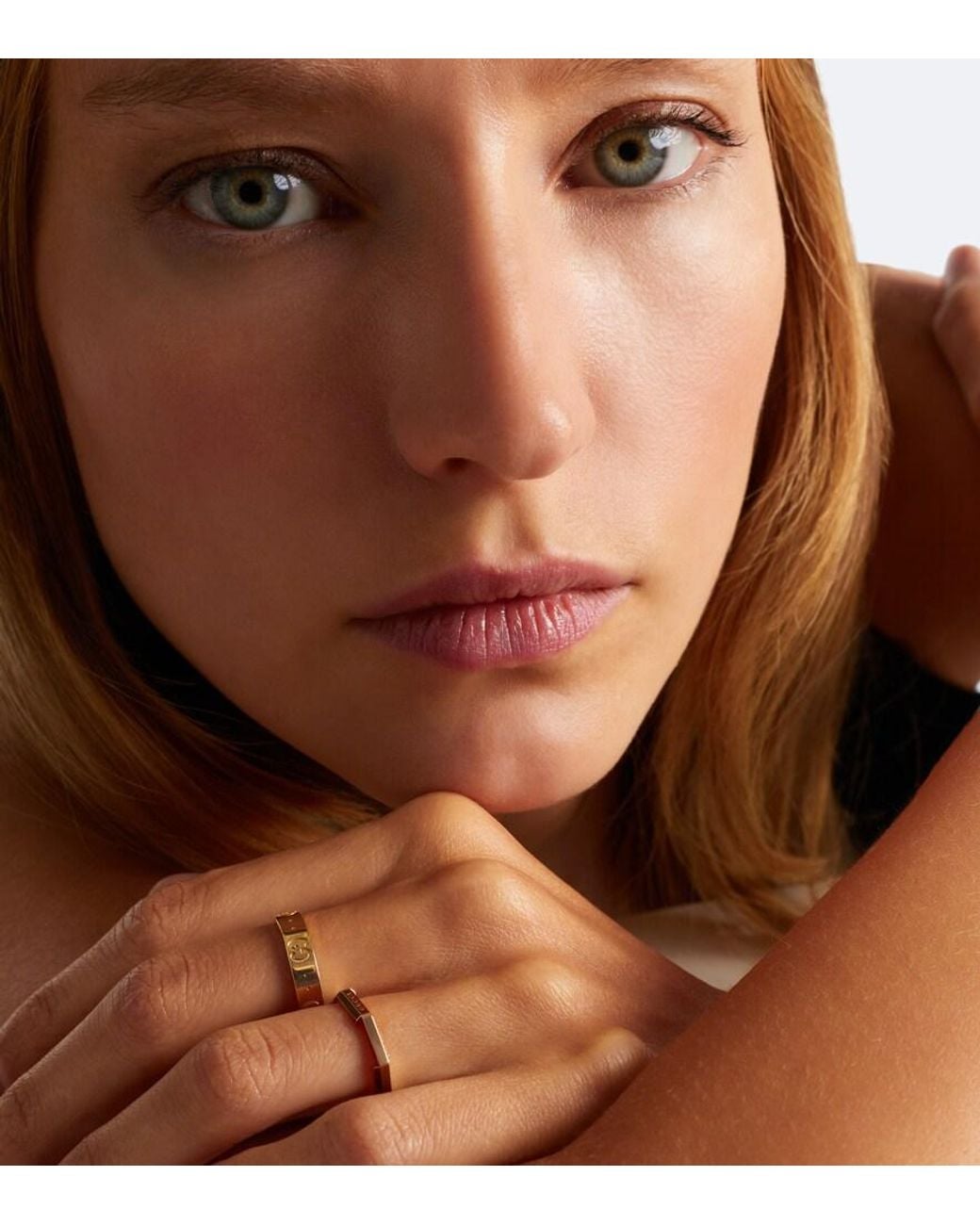 Gucci Metallic Icon Bandring In Gelbgold