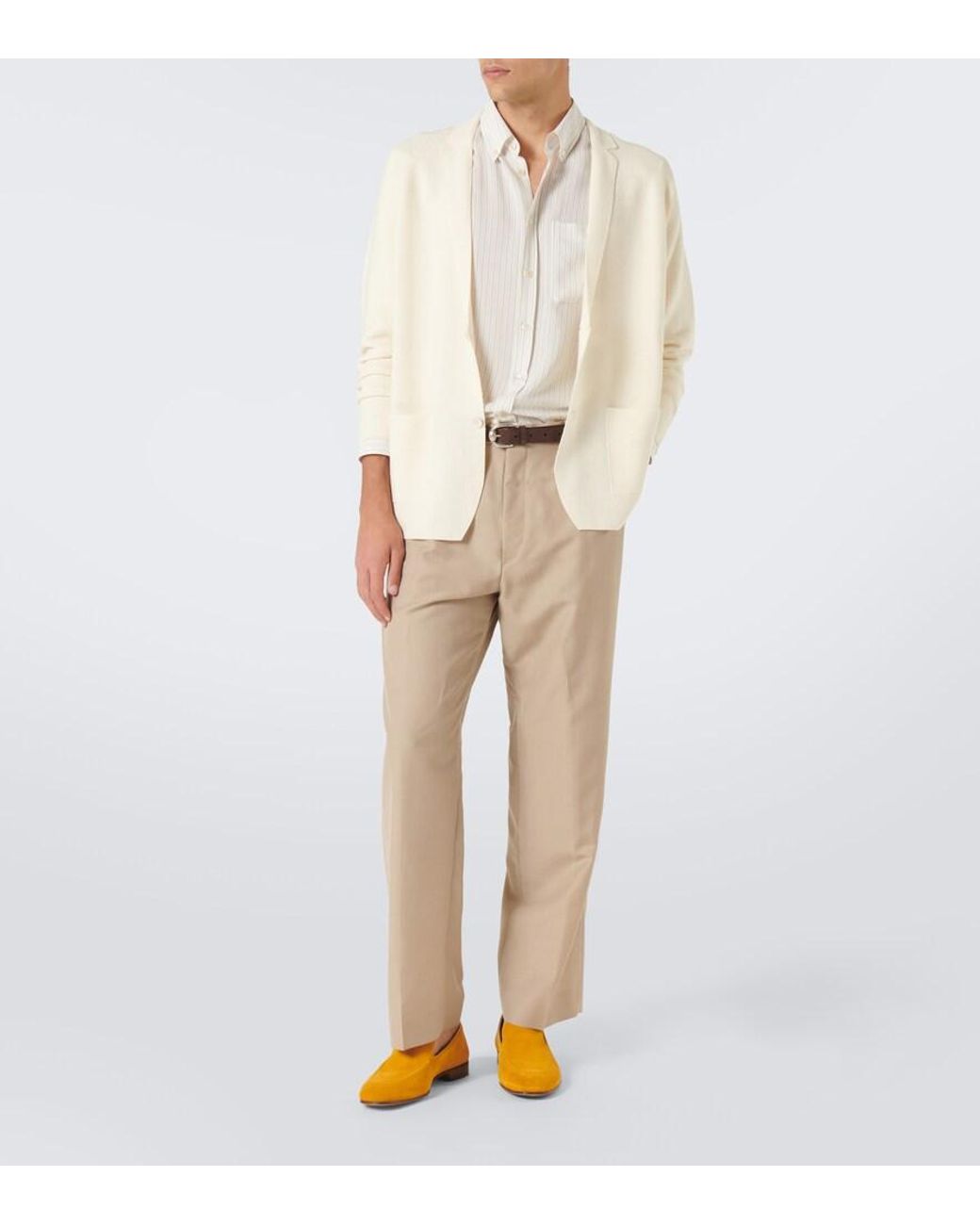 Manolo Blahnik Orange Truro Suede Loafers for men