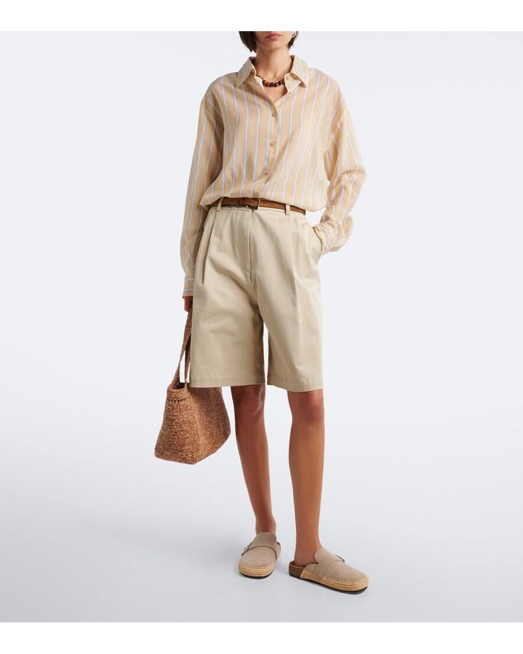 Tory Burch White Mellow Woven Suede Clogs