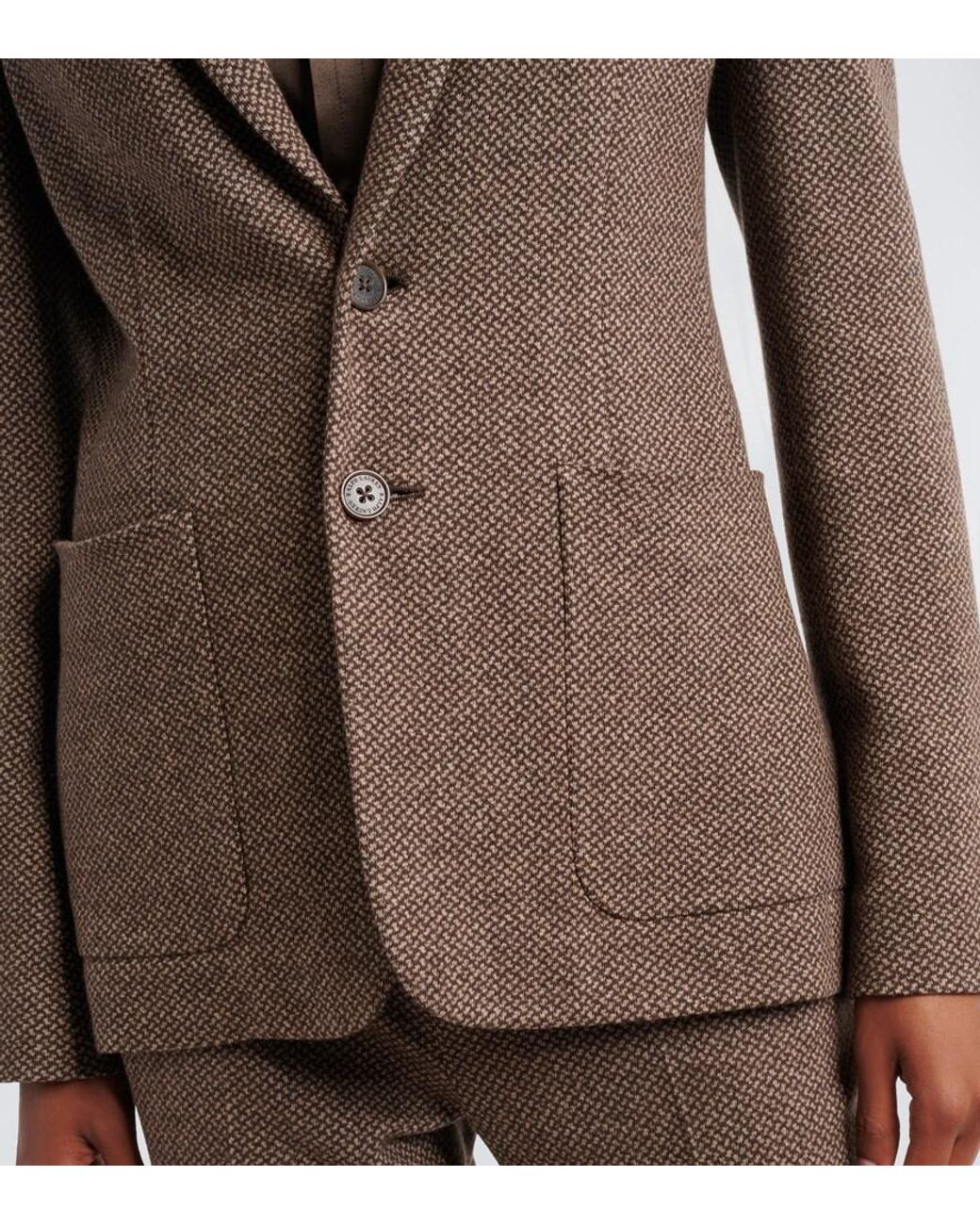 Ralph Lauren Brown Hailey Wool, Silk, And Cashmere Blazer
