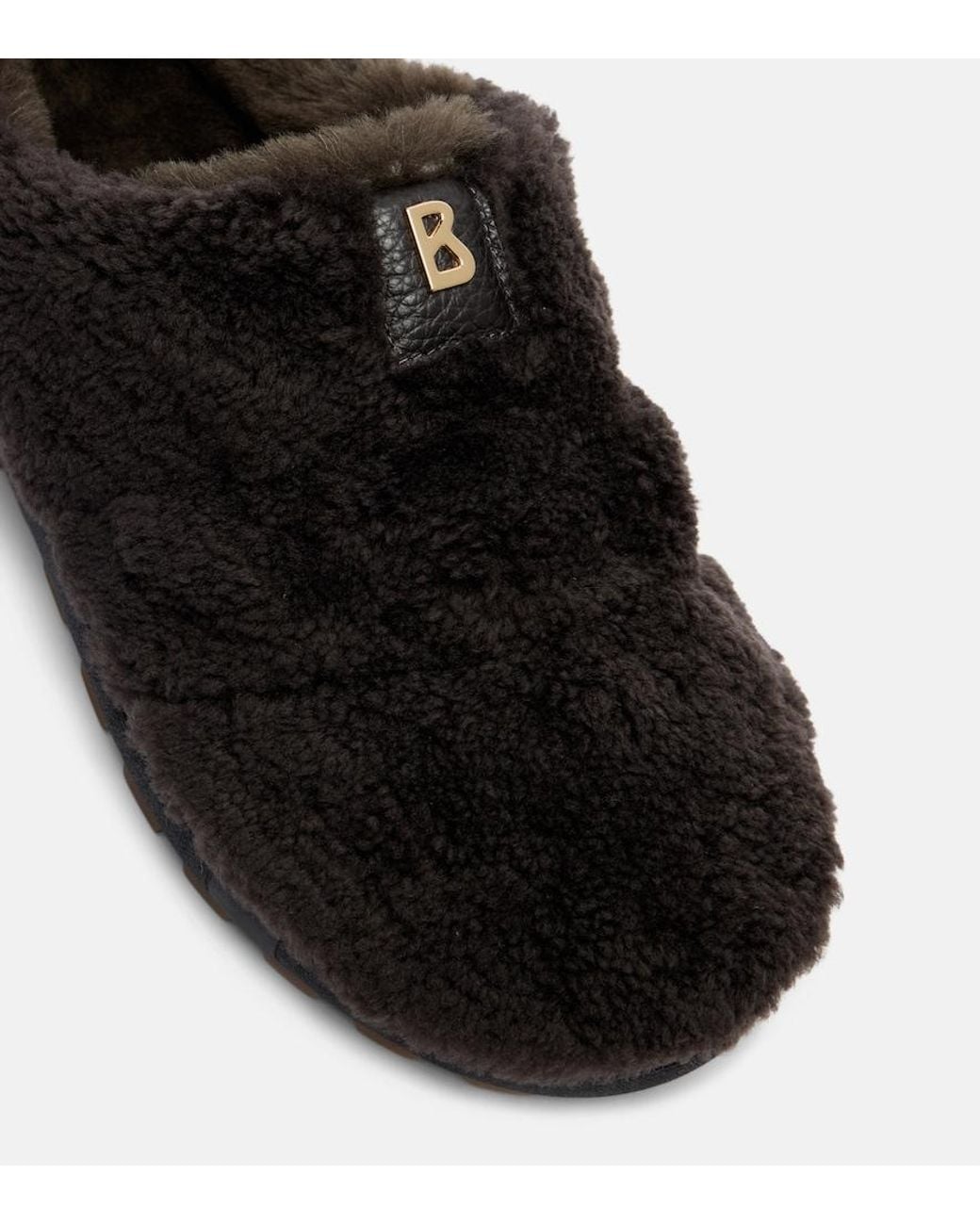Bogner Black Chamonix Shearling Clogs