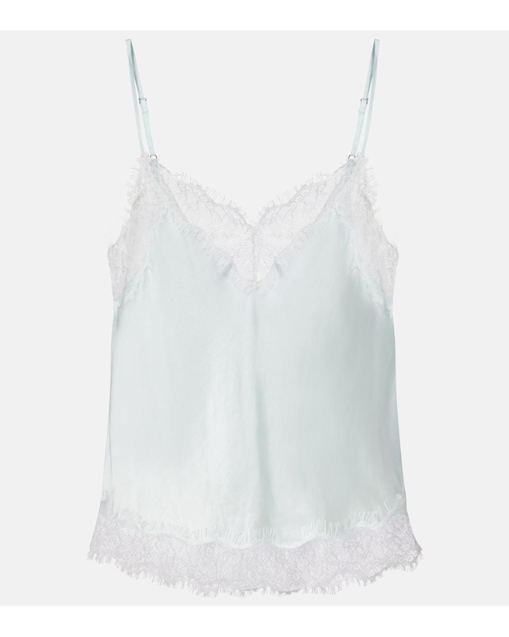 Poupette White Zely Lace-Trimmed Camisole
