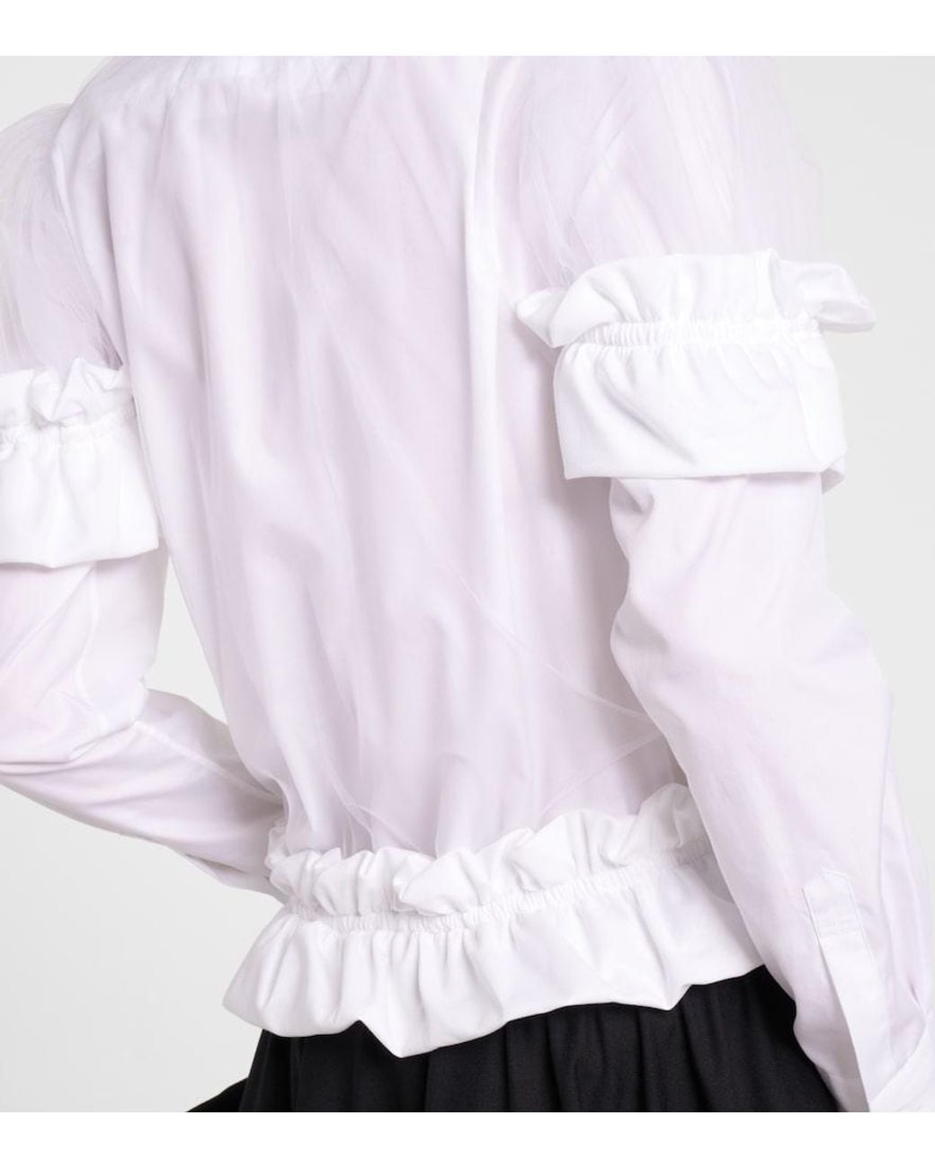 Noir Kei Ninomiya White Sheer Tulle Top