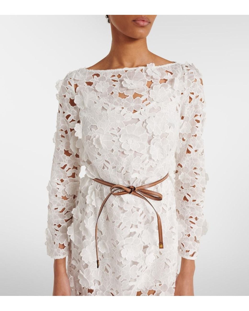Zimmermann White Patience Floral Cotton Maxi Dress