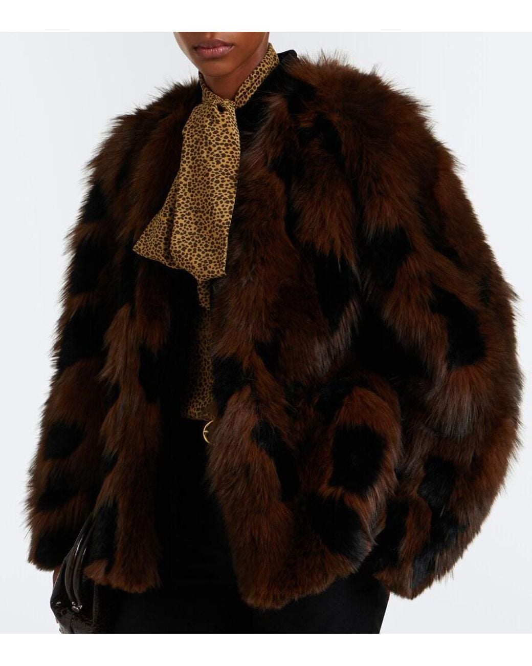 Blazé Milano Black Chausie Leopard-Print Jacket