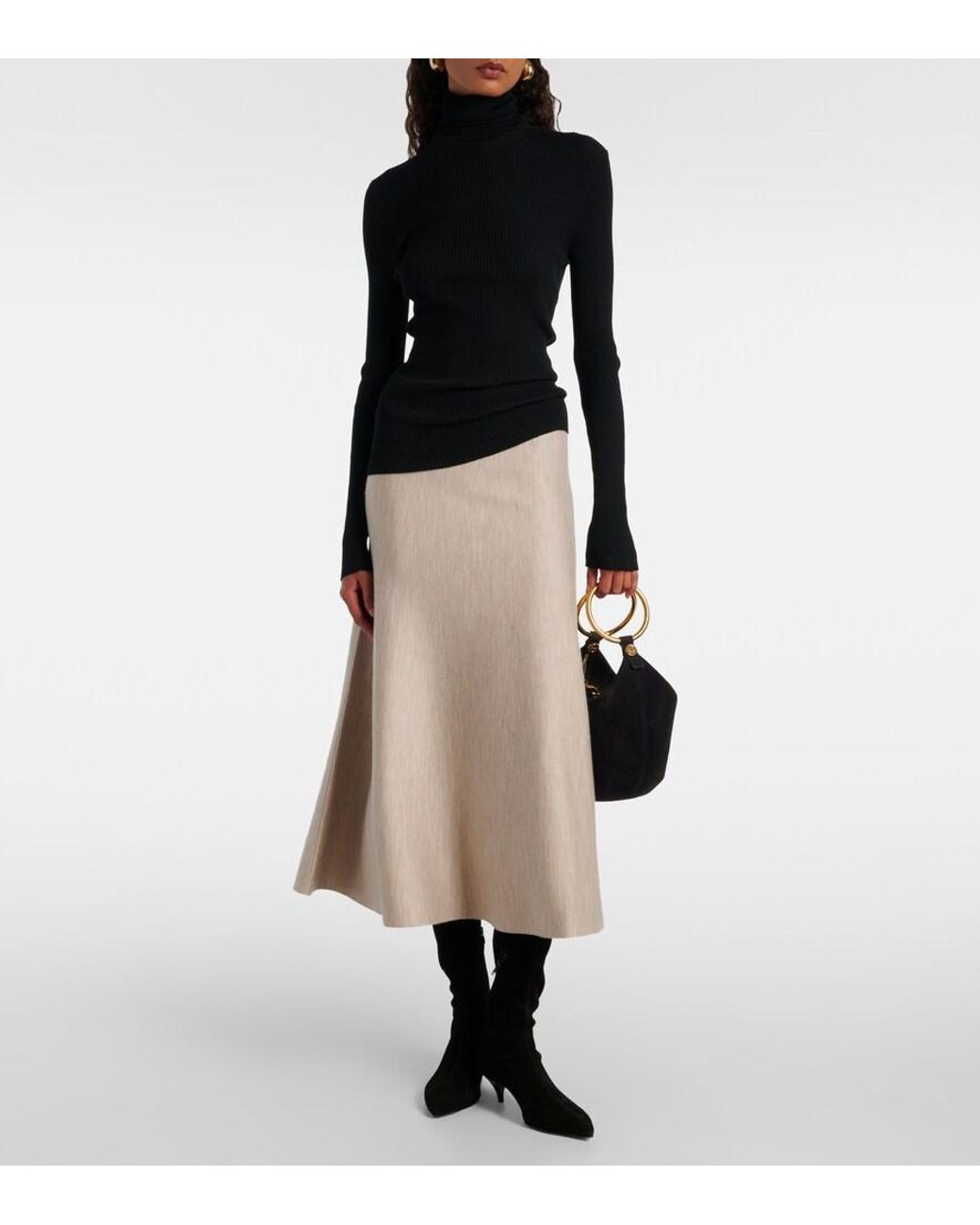 A.Emery Black Oscar 60 Suede Knee-High Boots