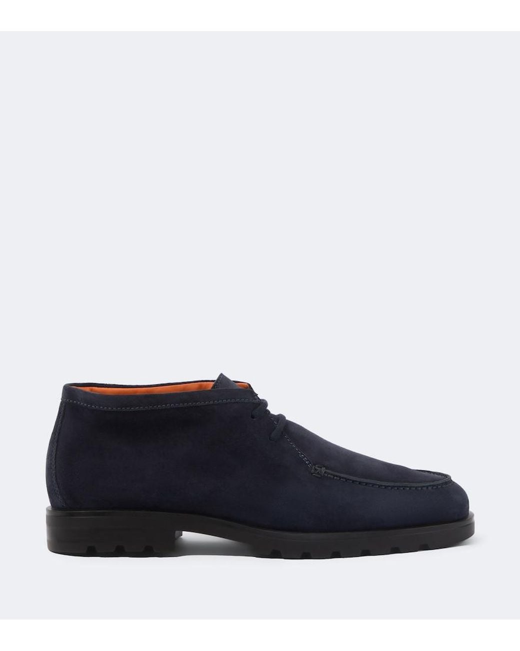 Santoni Blue Rock Wallabee Suede Boots for men