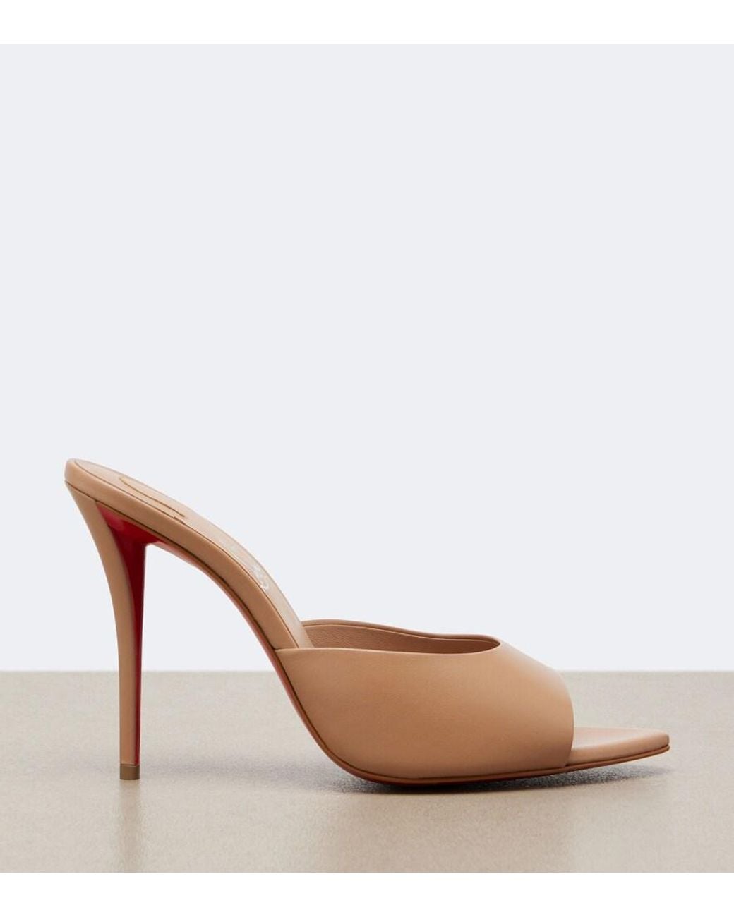 Christian Louboutin Brown Miss Z Leather Mules