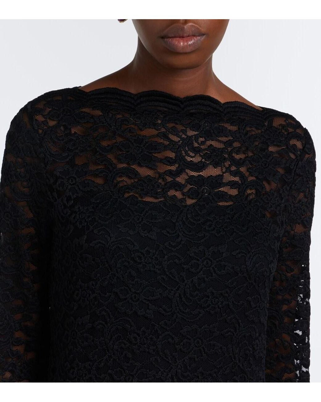 Veronica Beard Black Savina Lace Minidress