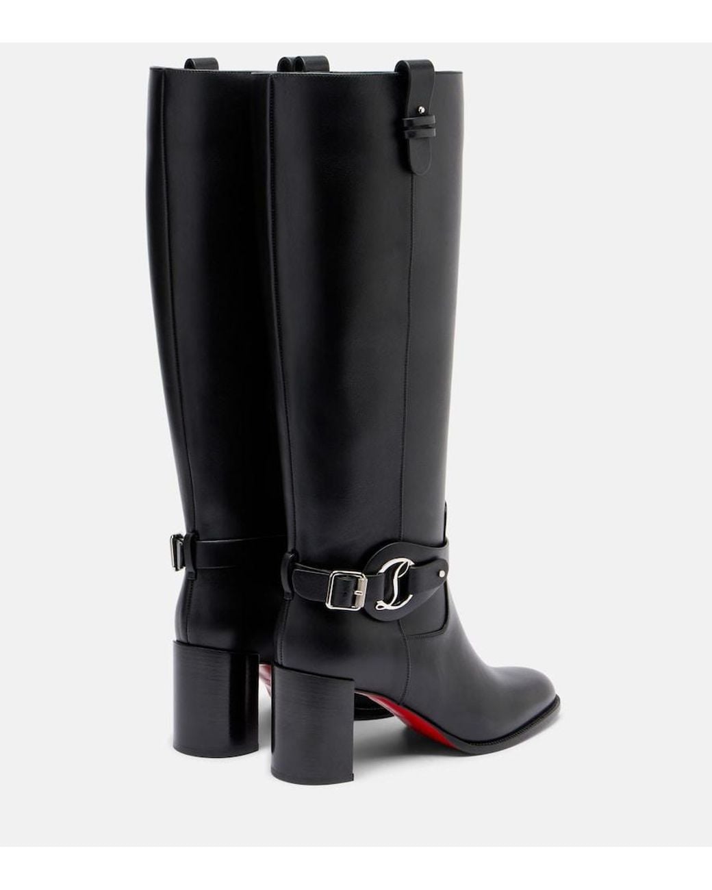 Christian Louboutin Black Dianouchette Botta 70 Leather Heeled Boots