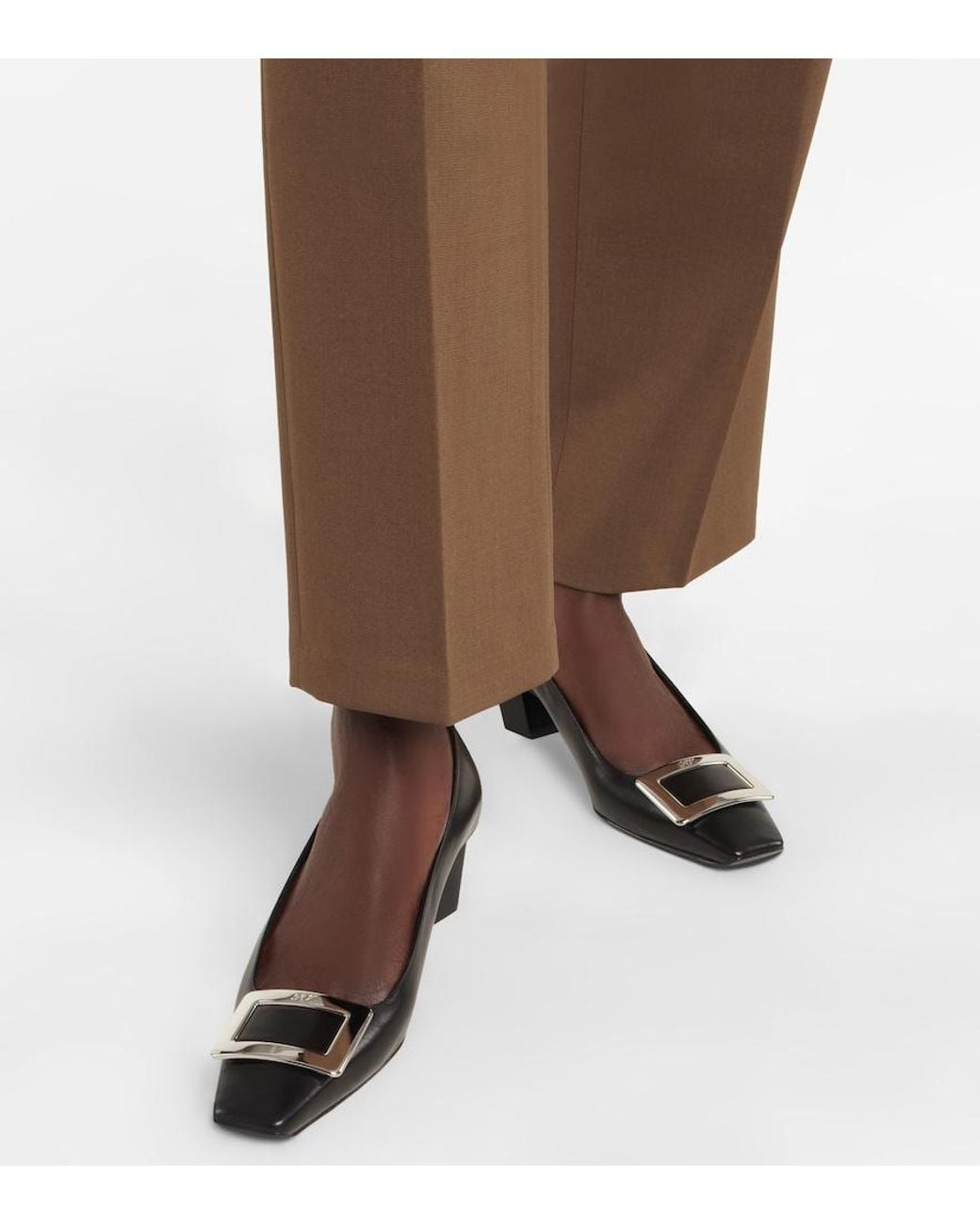 Roger Vivier Black Belle Vivier Patent-leather Courts