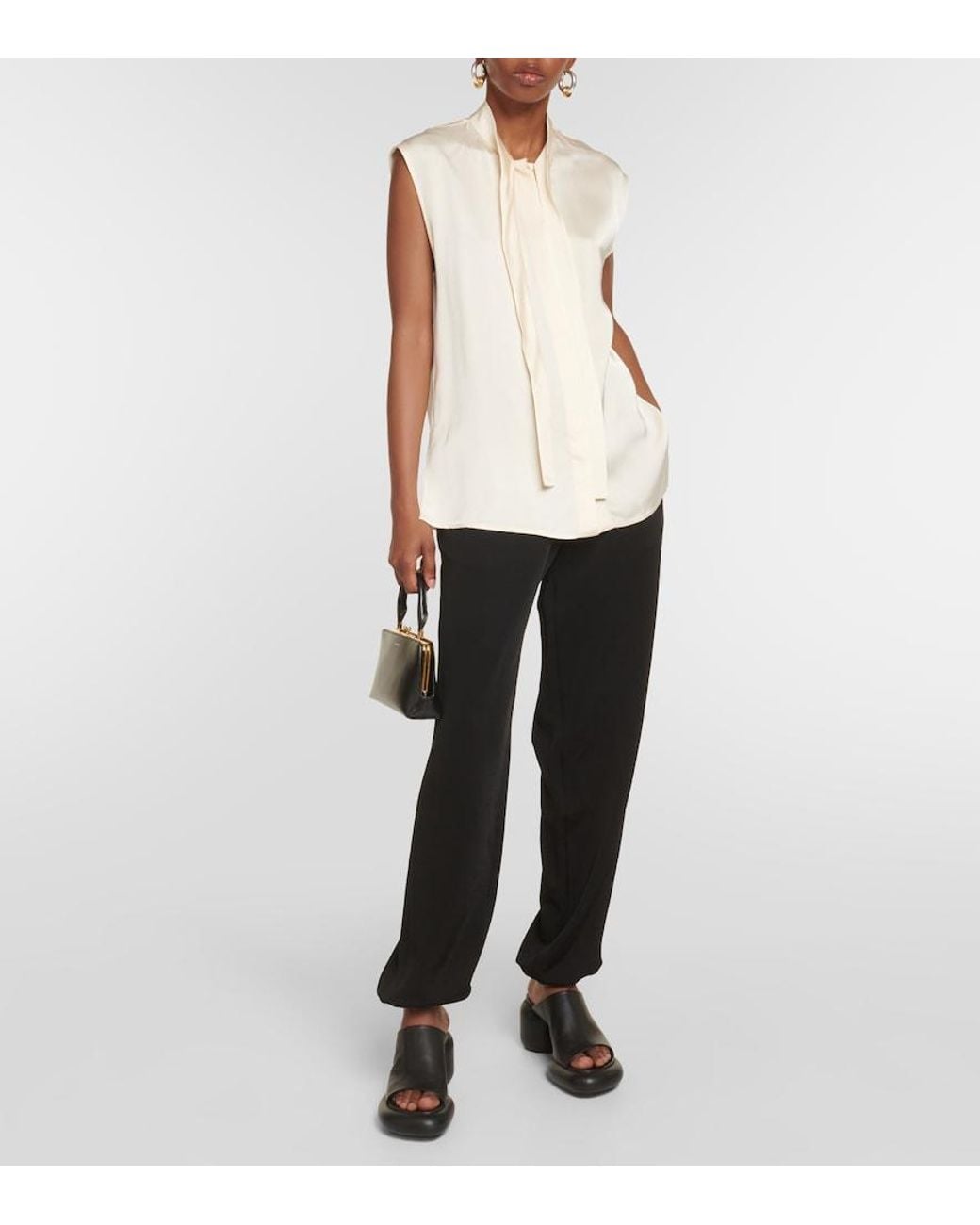 Jil Sander Black Wool-Blend Sweatpants