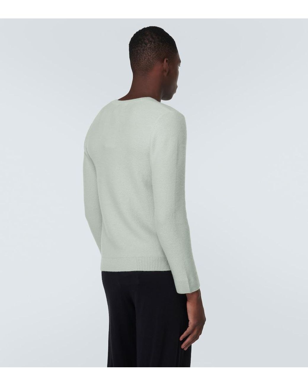 LeKasha Gray Toucques Cashmere Sweater for men