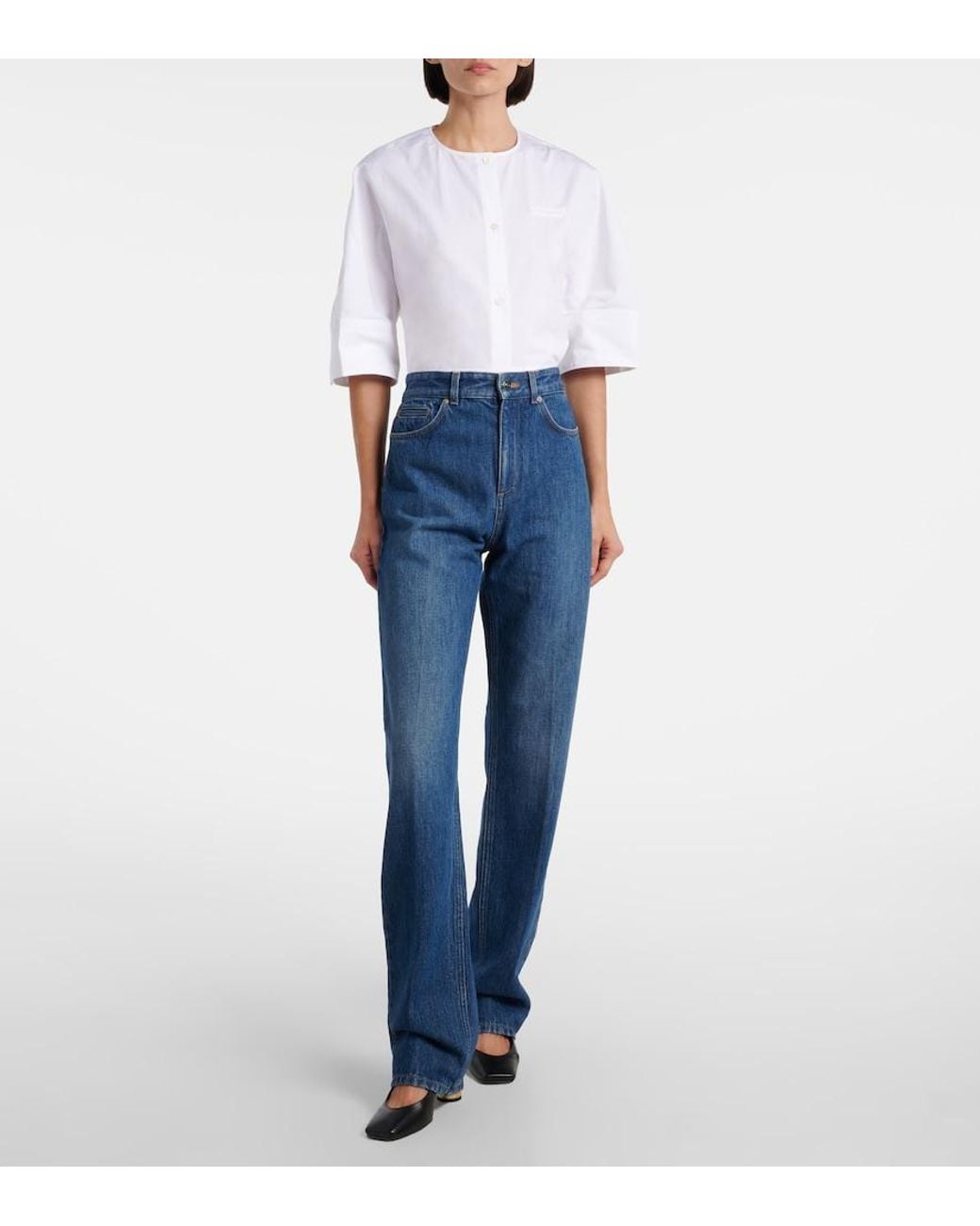 Givenchy Blue Mid-Rise Straight Jeans