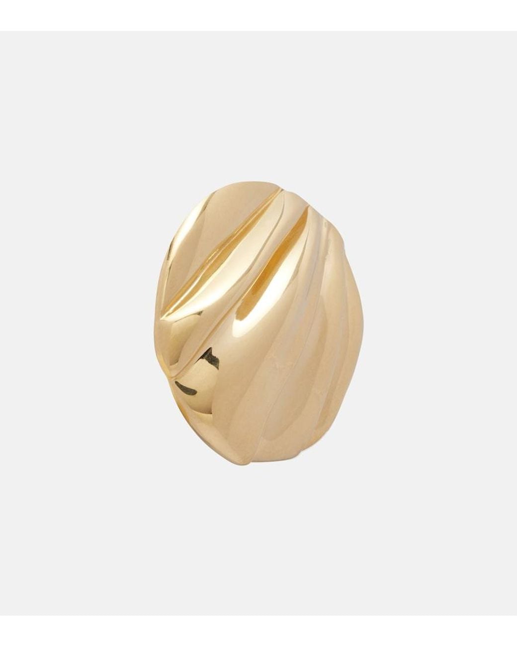Chloé White Pleats Clip-On Earrings