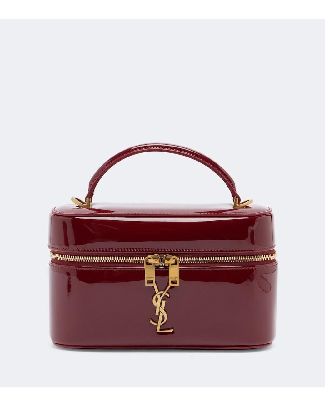 Saint Laurent Purple Gaby Patent Leather Vanity Bag