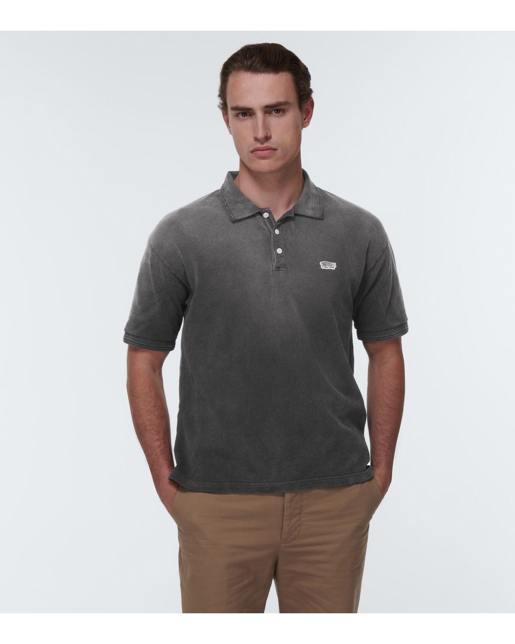 Visvim Jumbo Weller Cotton Polo Shirt in Black for Men | Lyst