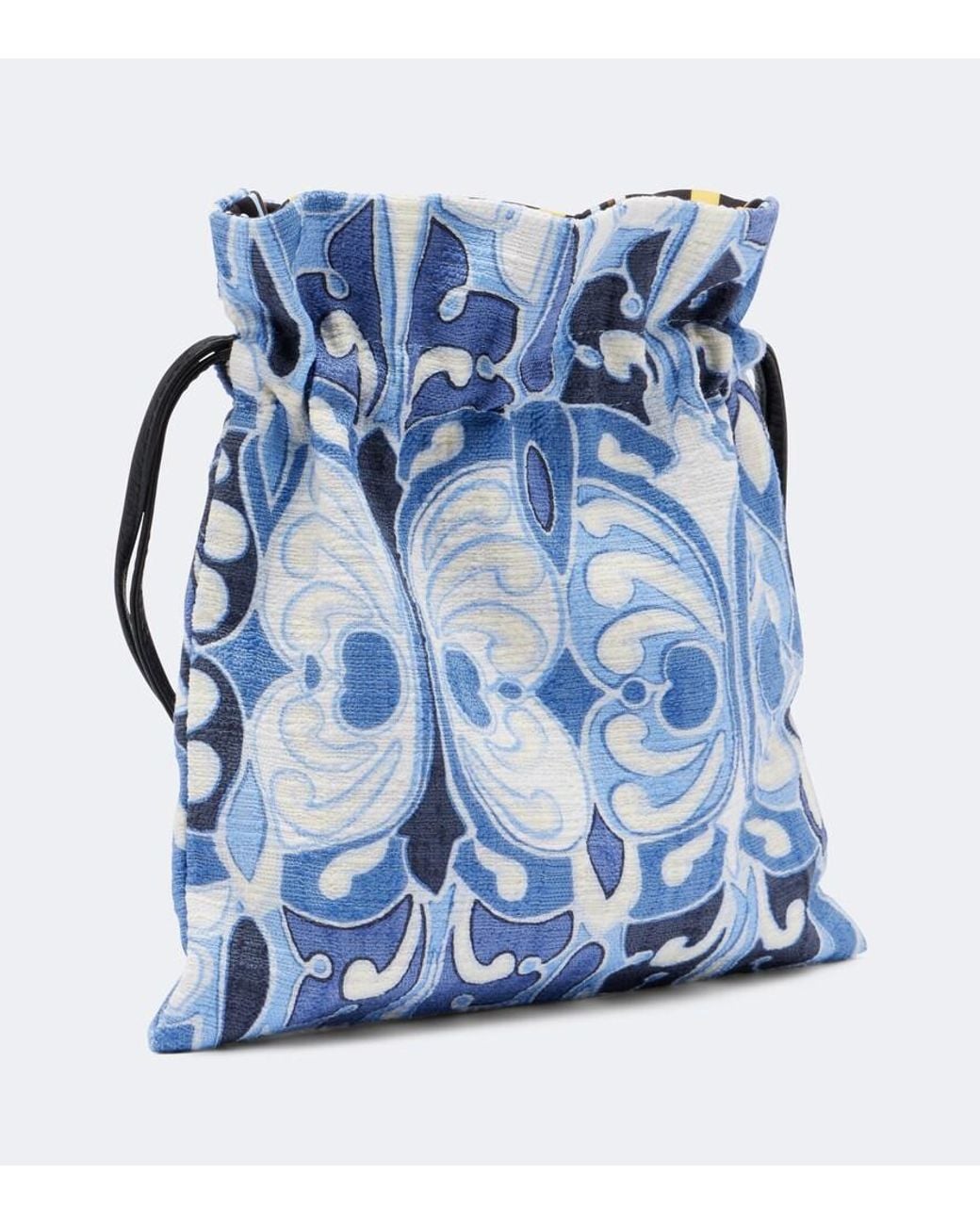 LaDoubleJ Blue Dustbag Printed Pouch