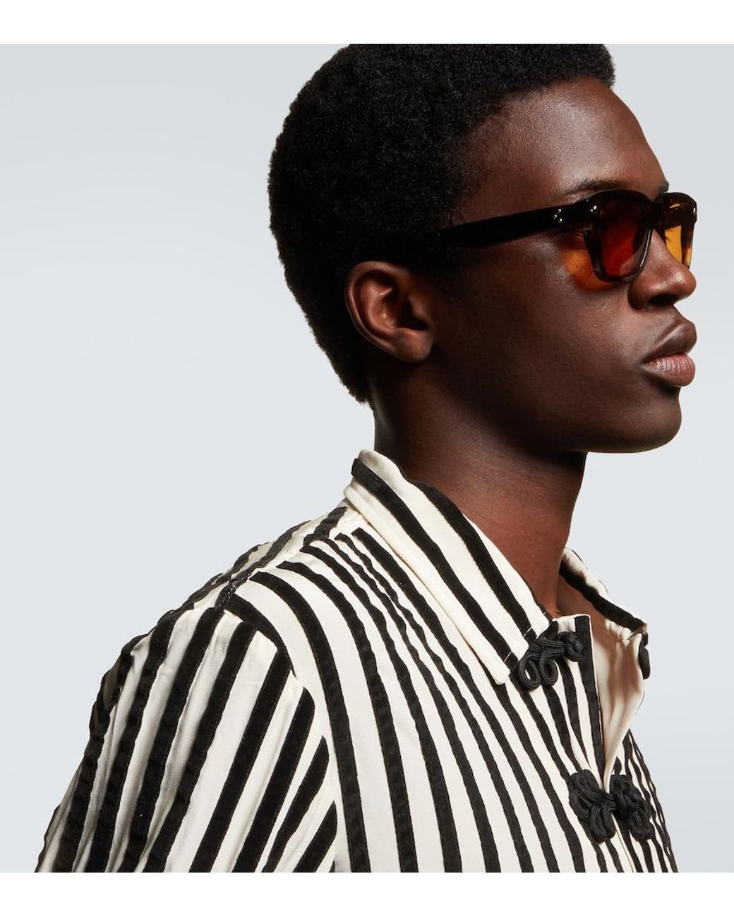 Sestini Eyewear Brown Square Sunglasses for men
