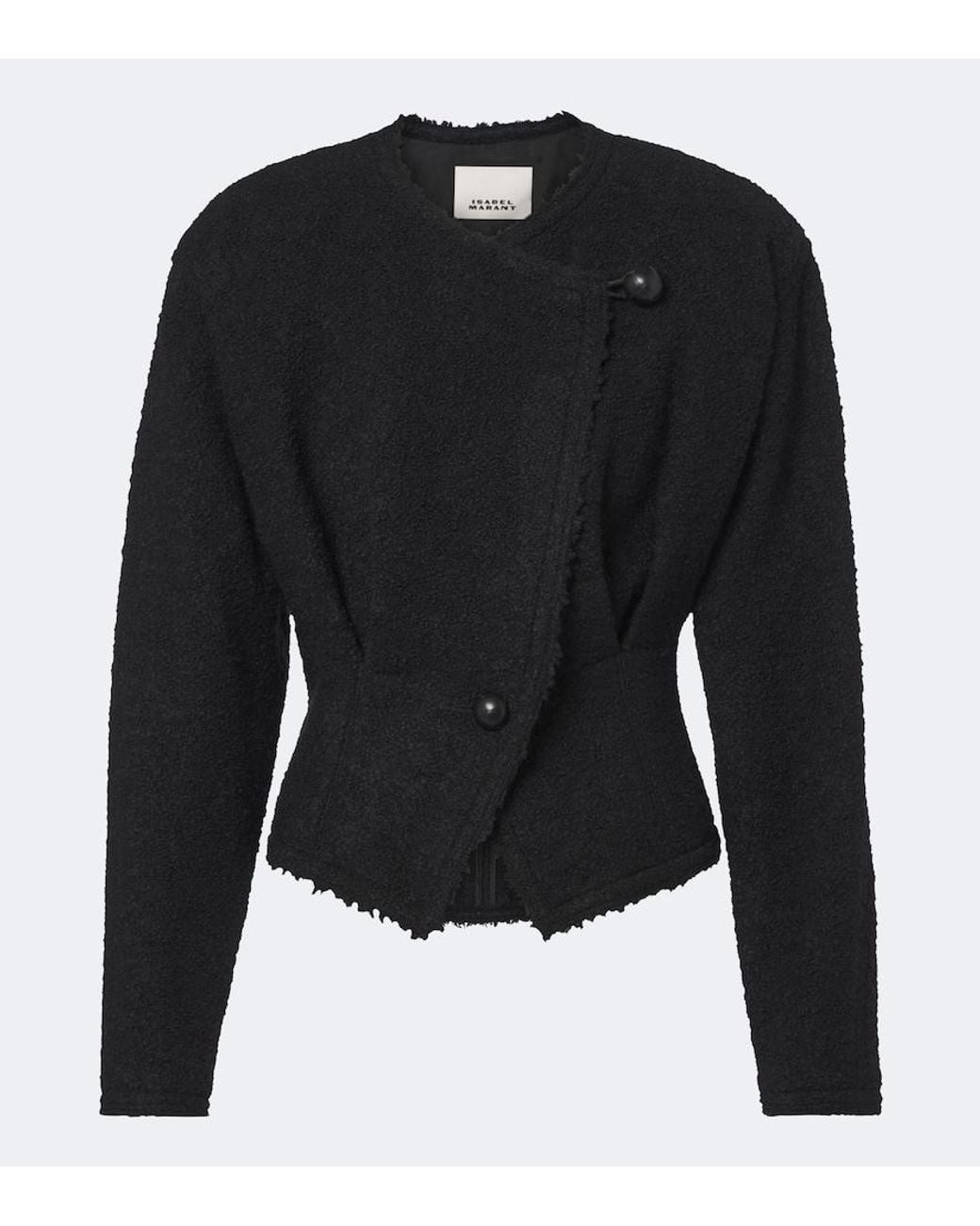 Isabel Marant Black Suna Wool And Alpaca-Blend Boucle Jacket