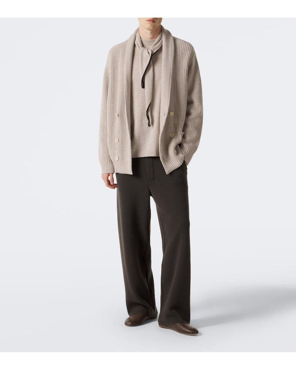 Lisa Yang Gray Parker Cashmere Straight Pants for men