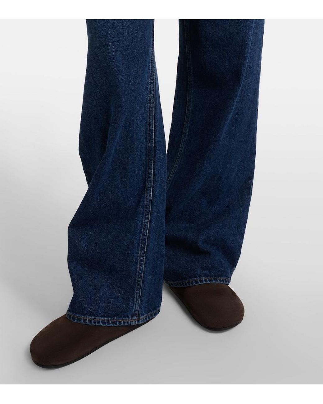 The Row Blue Finbar Wide-Leg Jeans