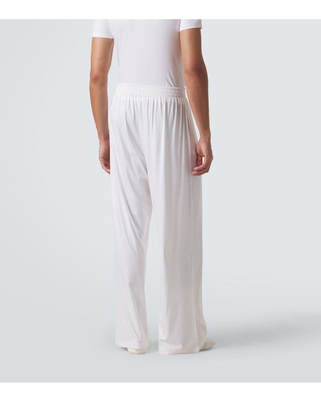 Gucci White Jersey Sweatpants for men