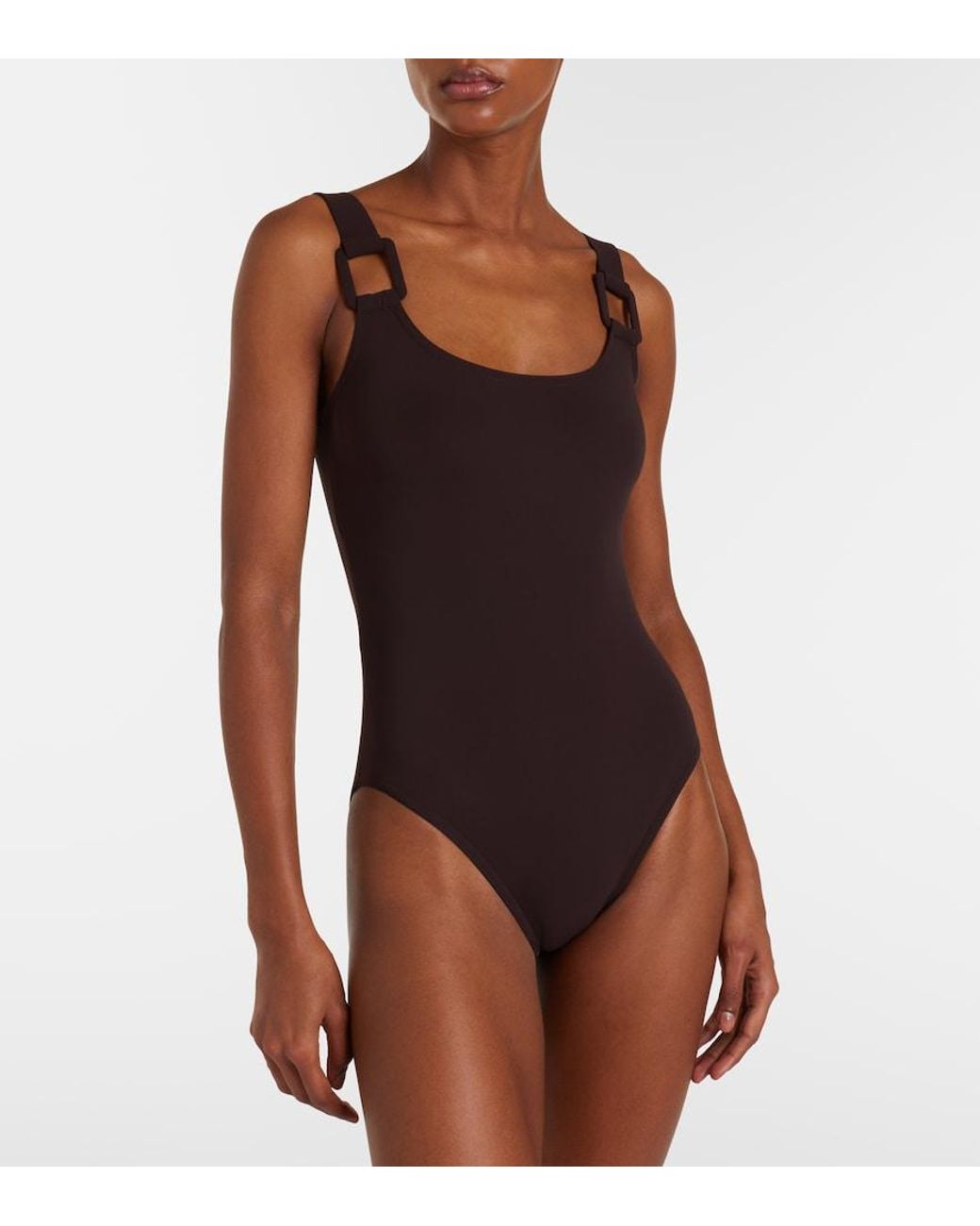 Karla Colletto Brown Juni Swimsuit
