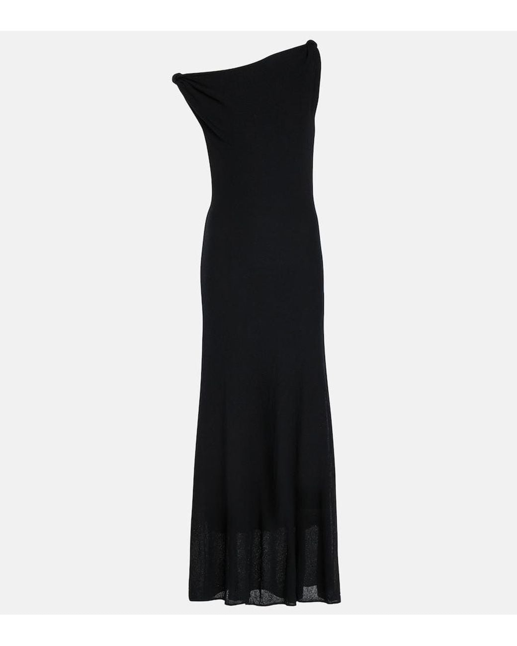 Sir Black Glow Twist Cotton-Blend Midi Dress