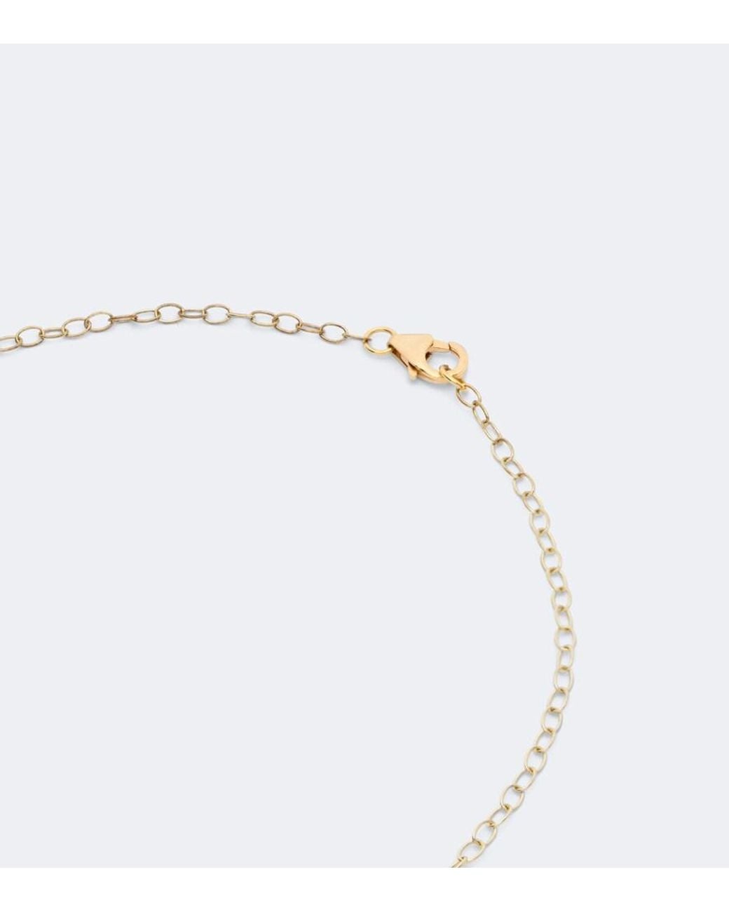 YSSO White Crescent Sun Embellished 24Kt-Plated Necklace