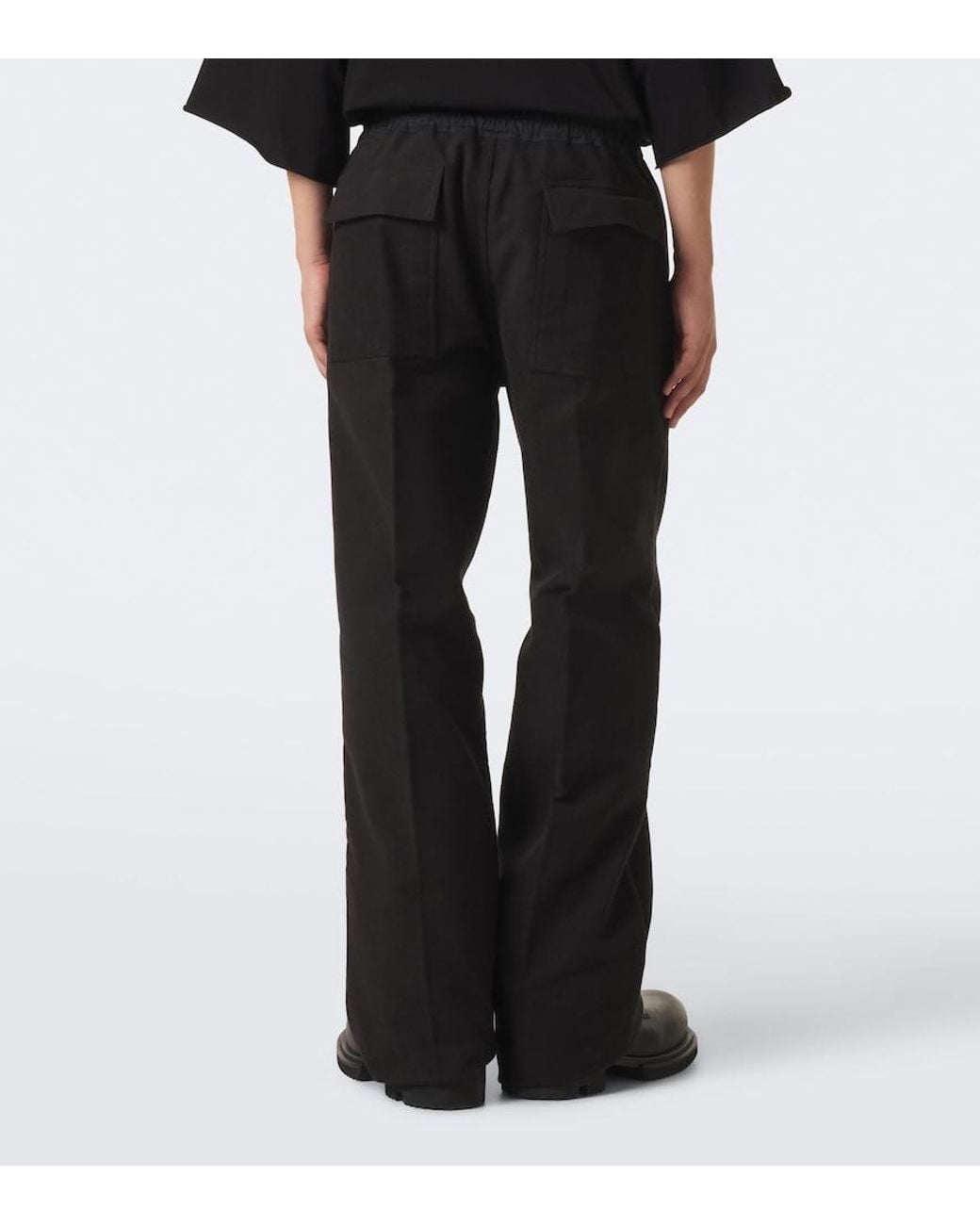 Rick Owens Blue Dietrich Cotton Wide-Leg Pants for men