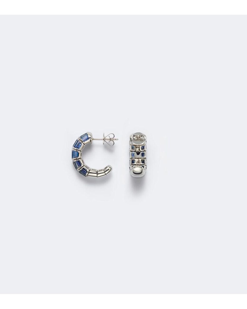SHAY Blue 18Kt Huggies With Sapphires