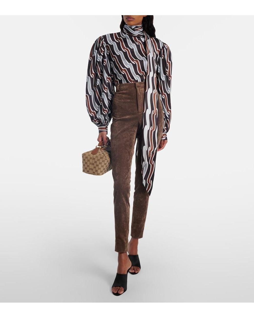 Gucci Brown Vanity Gg Canvas Medium Top-Handle Bag