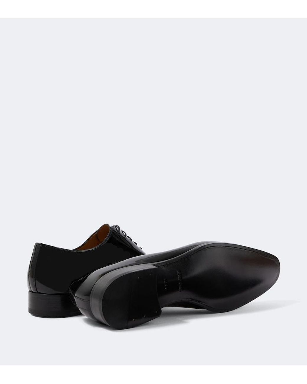 Magnanni Shoes Black Fleur Patent Leather Oxford Shoes for men