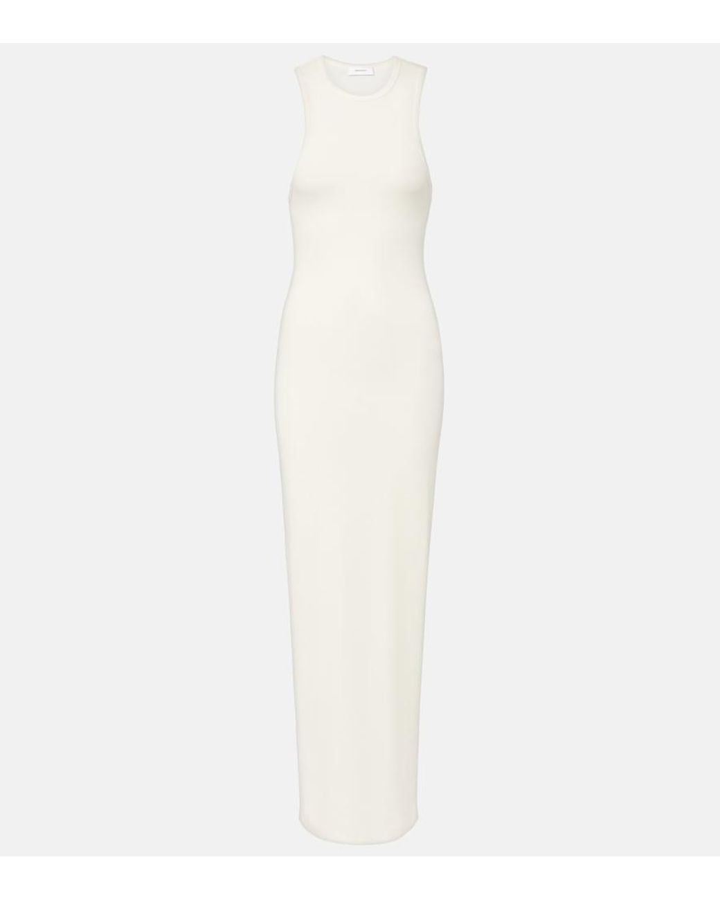 Wardrobe NYC White Cotton-Blend Maxi Dress