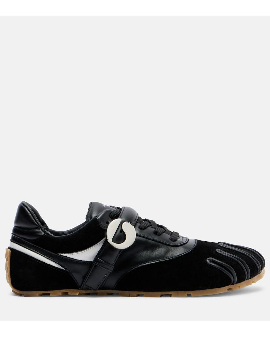 Coperni Black Leather-Trimmed Suede Sneakers