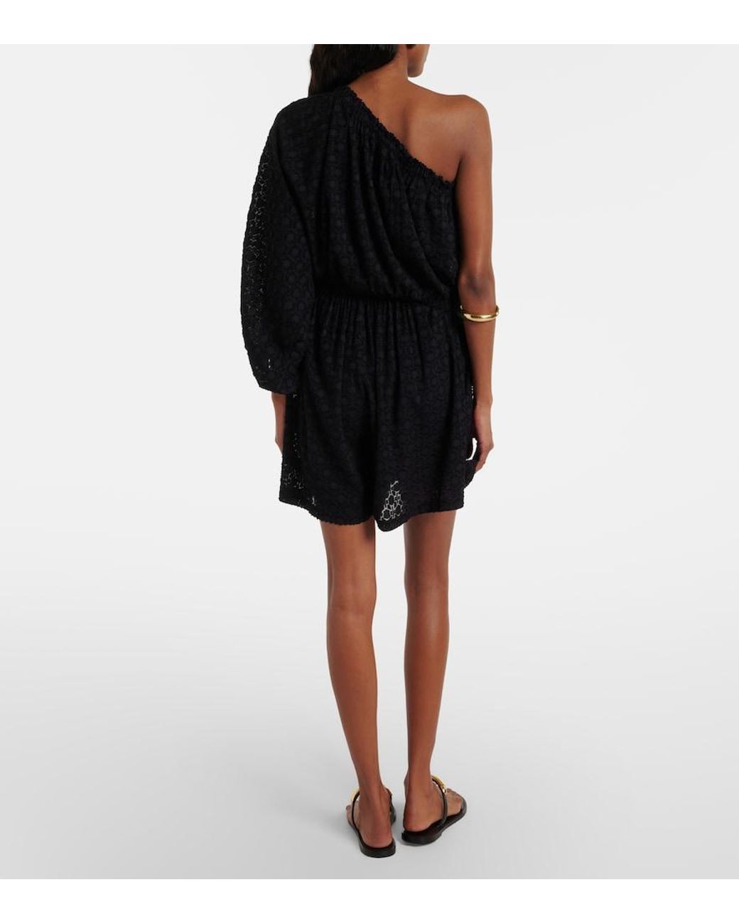 Eres Black Inoubliable Silk And Cotton Jacquard Shorts