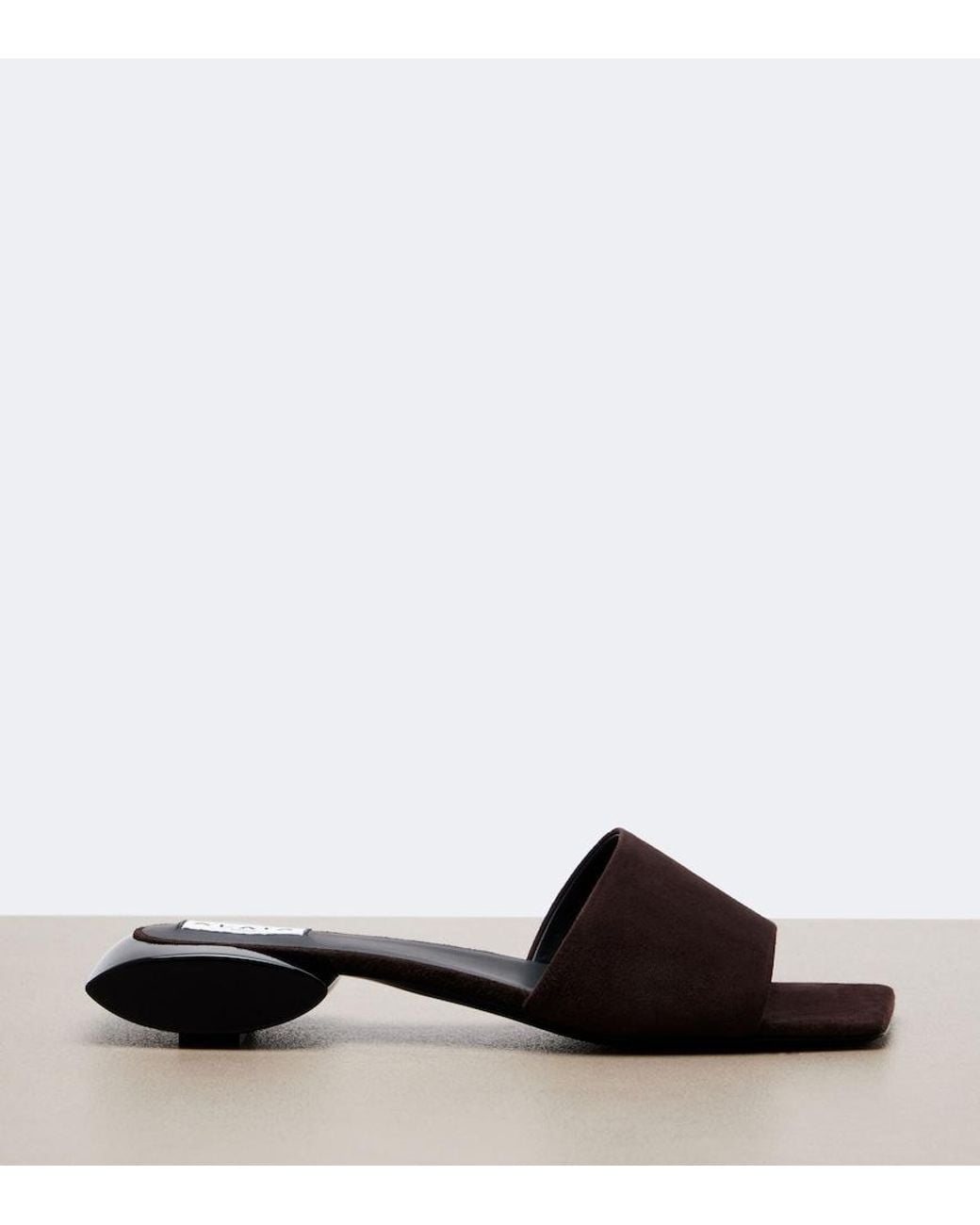 Alaïa Black Ellipse Suede Mules