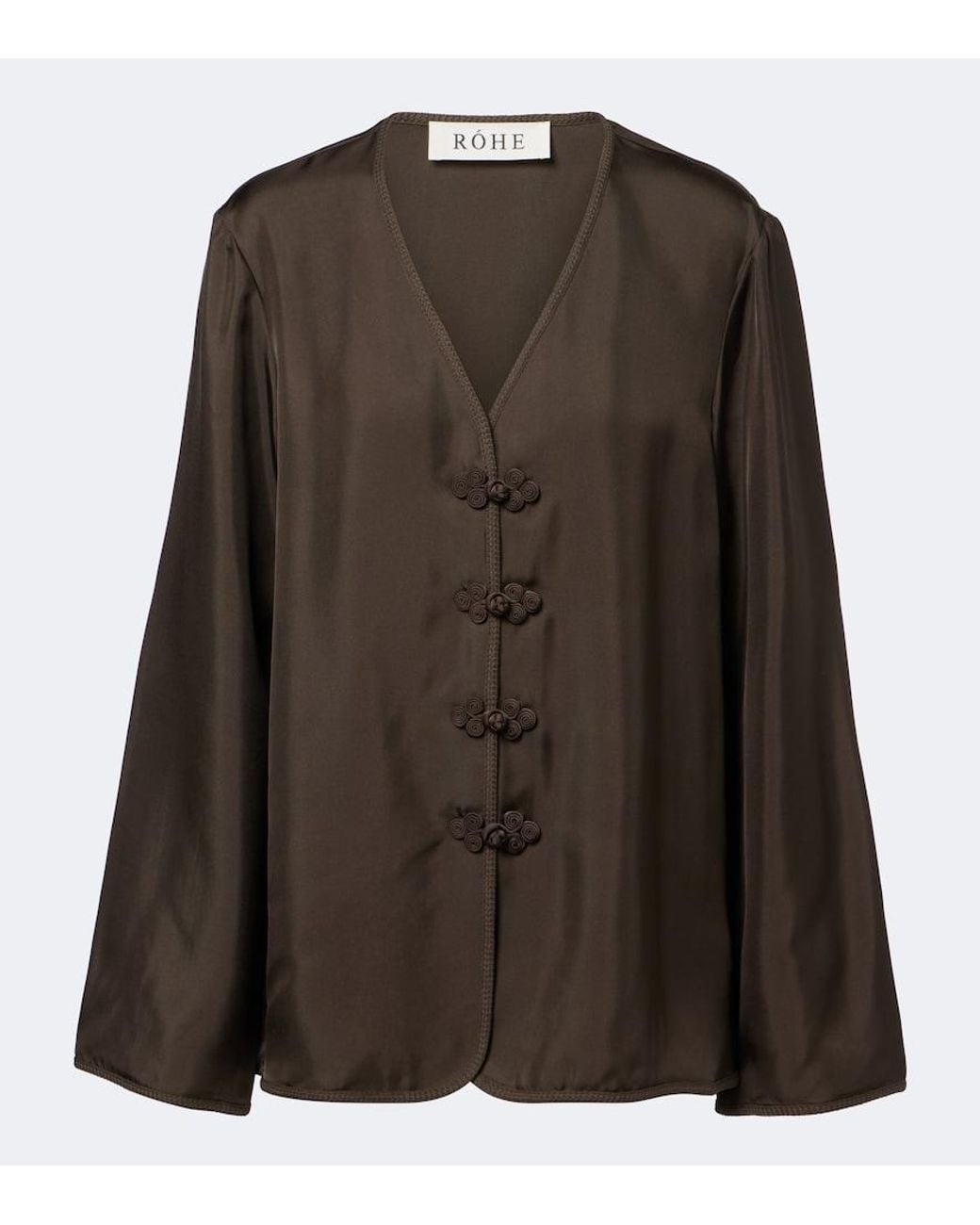 Rohe Brown Oversized Silk Blouse