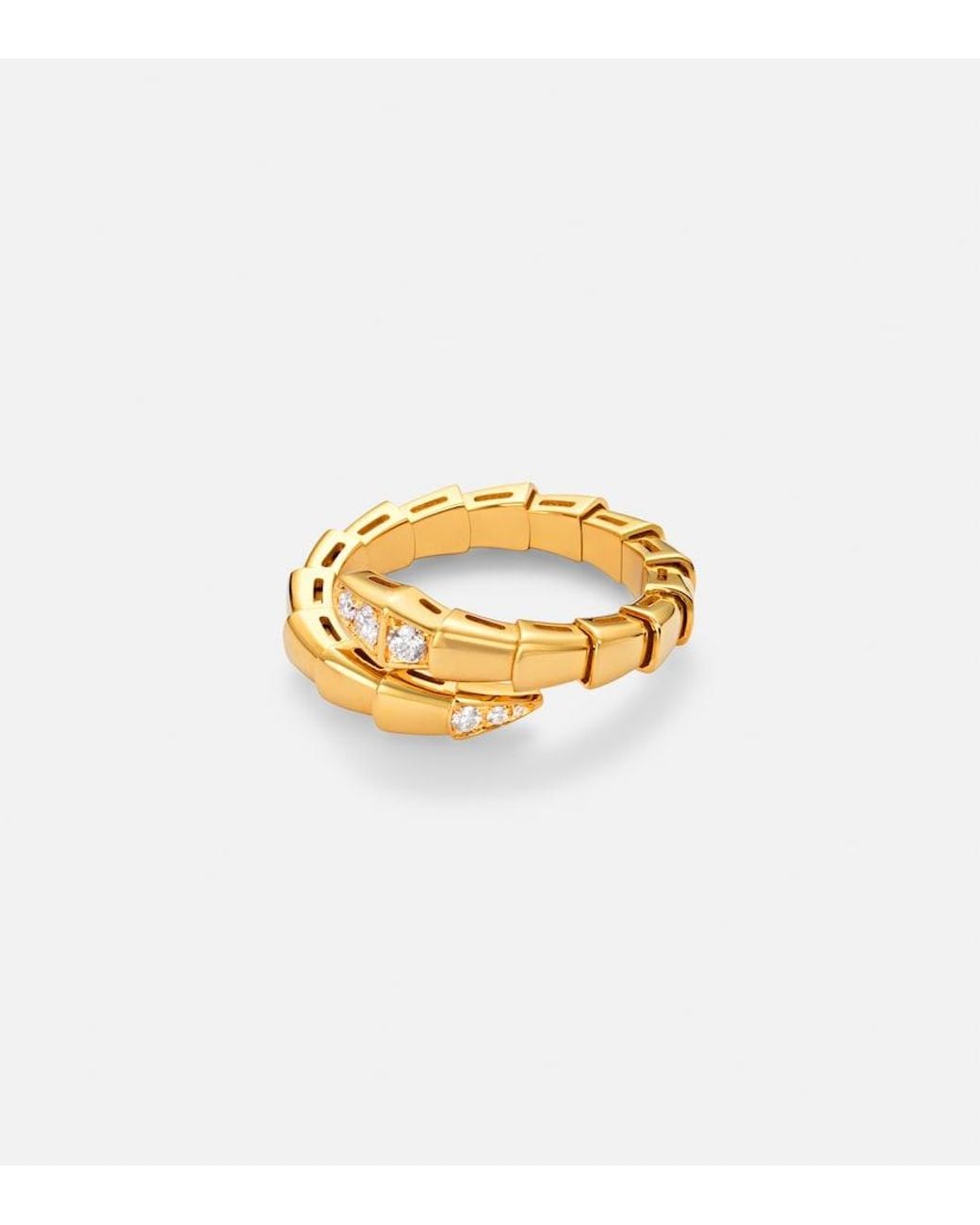 BVLGARI Metallic Serpenti Viper 18Kt Ring With Diamonds