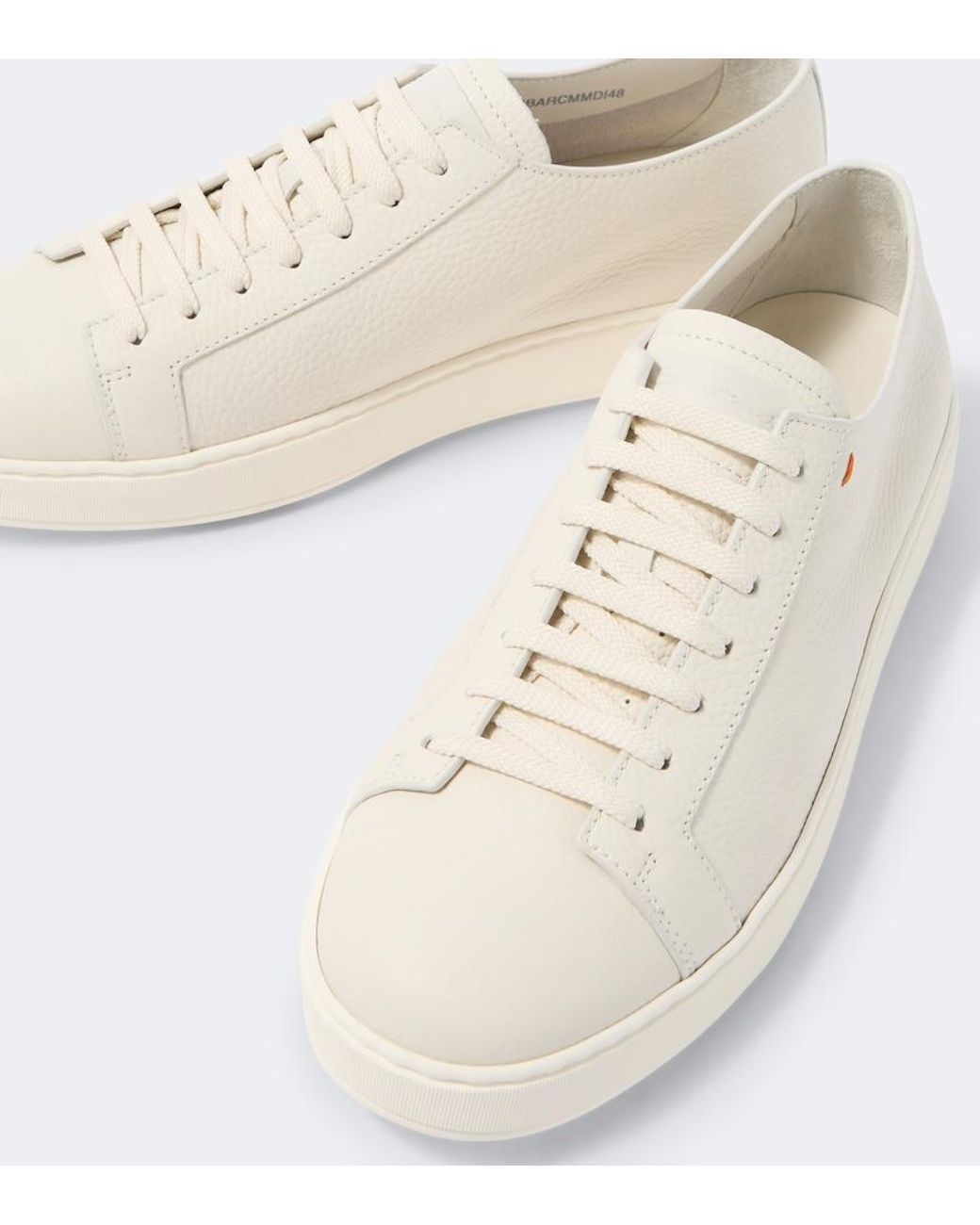 Santoni Natural Leather Sneakers for men
