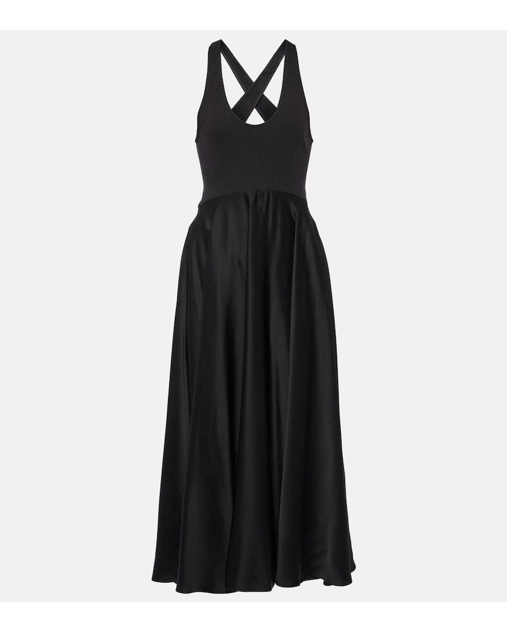 Alaïa Black Cotton-Blend Midi Dress