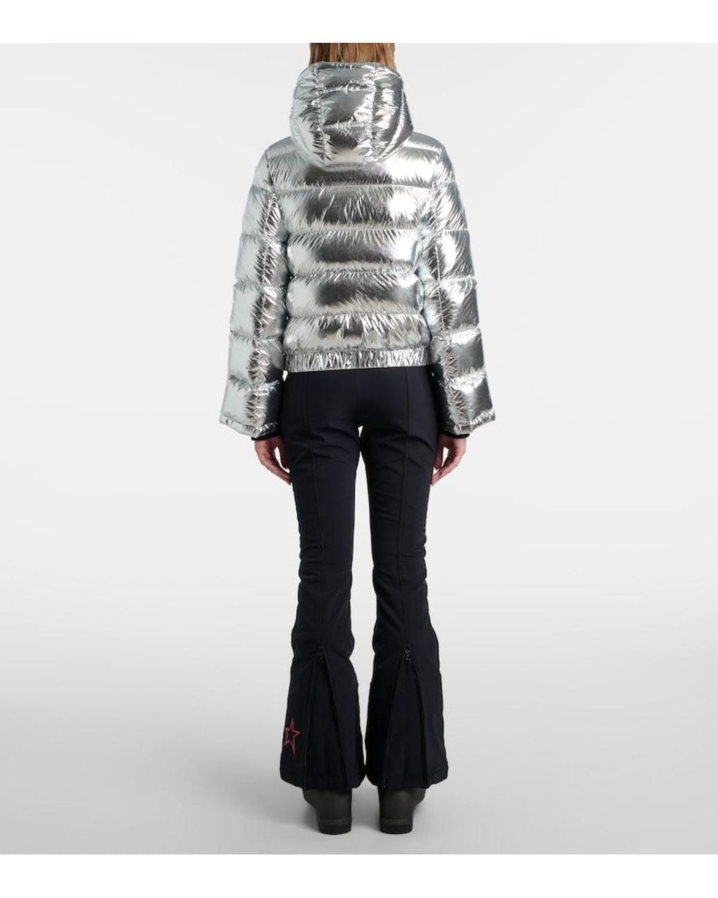 Perfect Moment Gray Polar Flare Down Ski Jacket