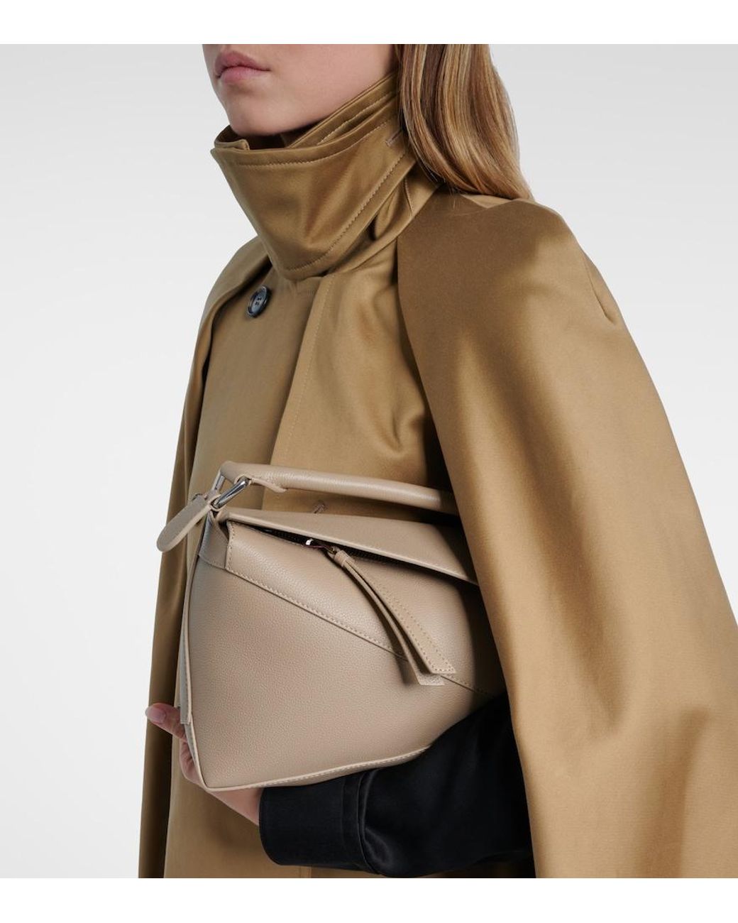 Loewe Natural Puzzle Edge Small Leather Top-Handle Bag
